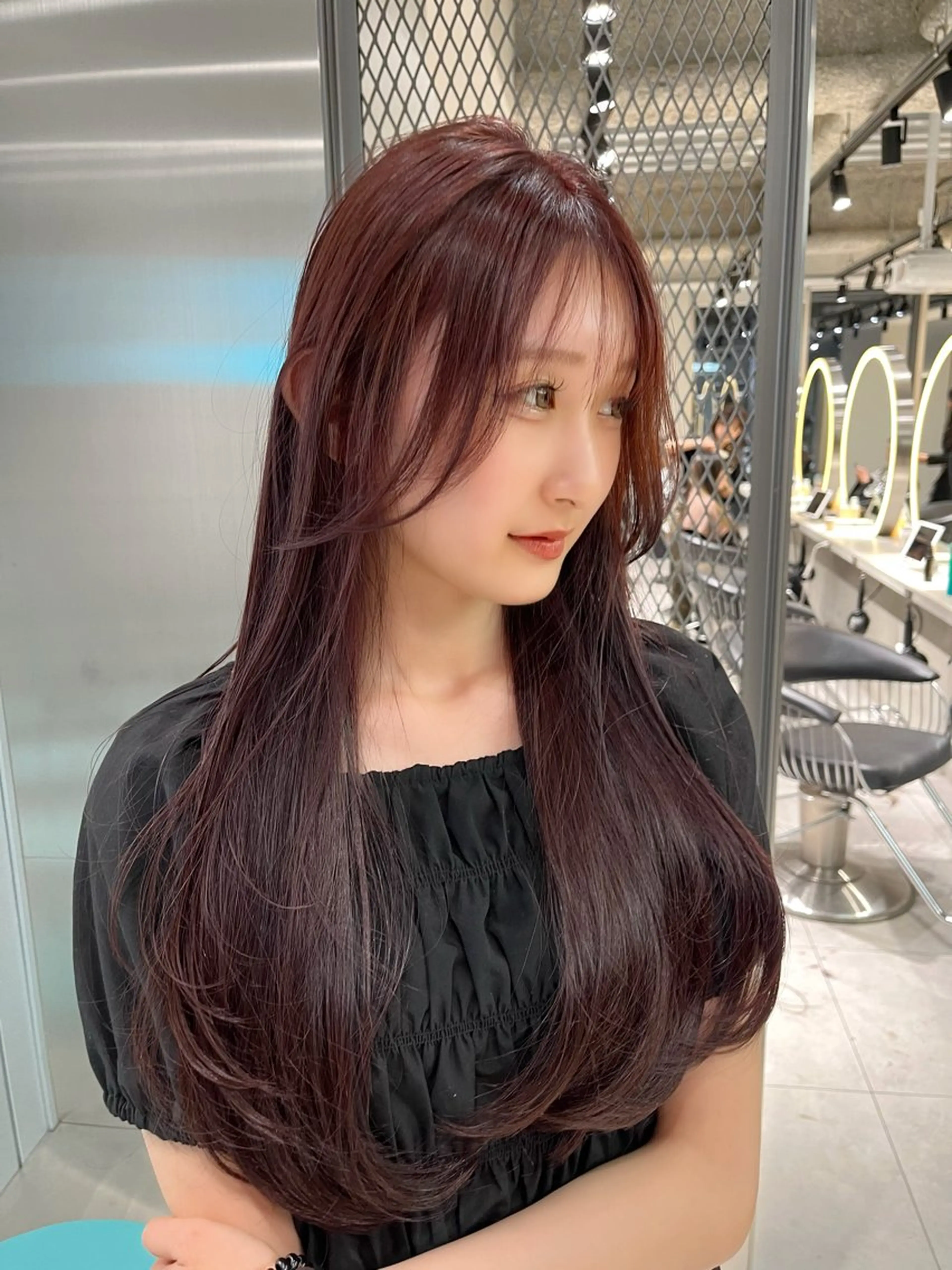 ロング カラー カット ヘアカラー ブリーチ縮毛矯正 ⭐️ひでやすのヘアスタイル