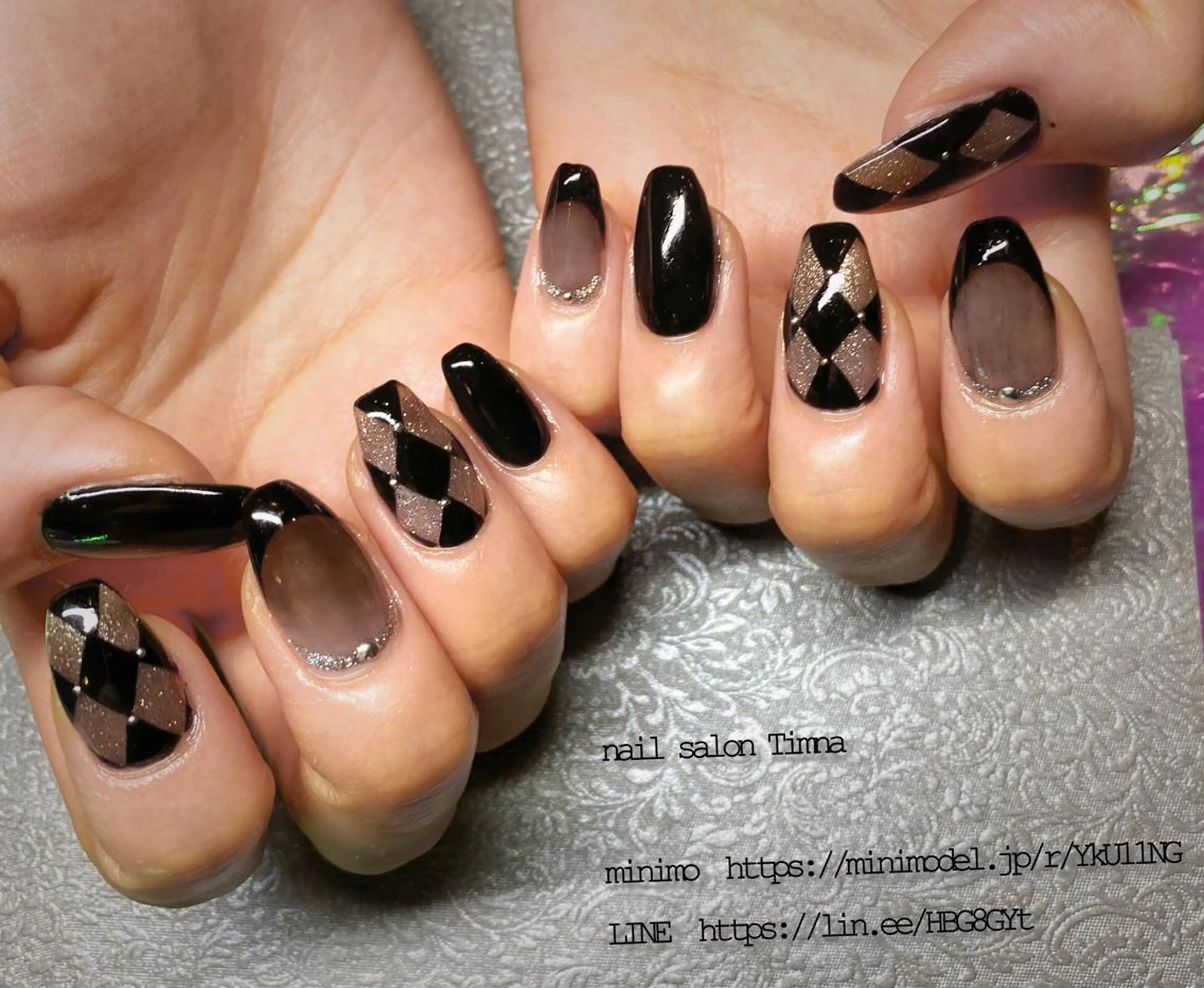ミディアム ハンドネイル NAILSALON 🍔Timna🍟のネイルデザイン