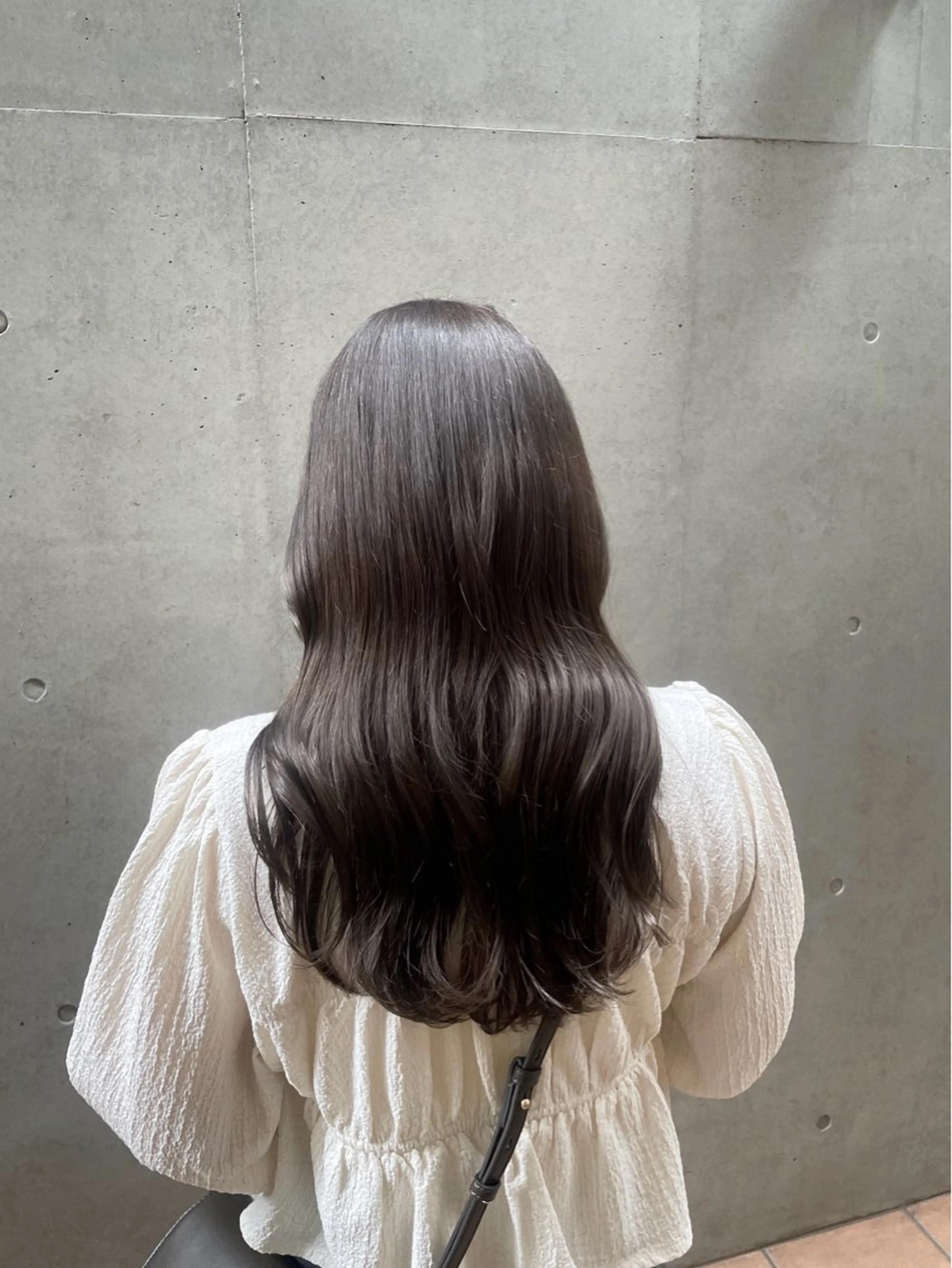 セミロング トリートメント カット ヘアカラー トリートメント 縮毛矯正/暖色 カラー/ひかるのヘアスタイル
