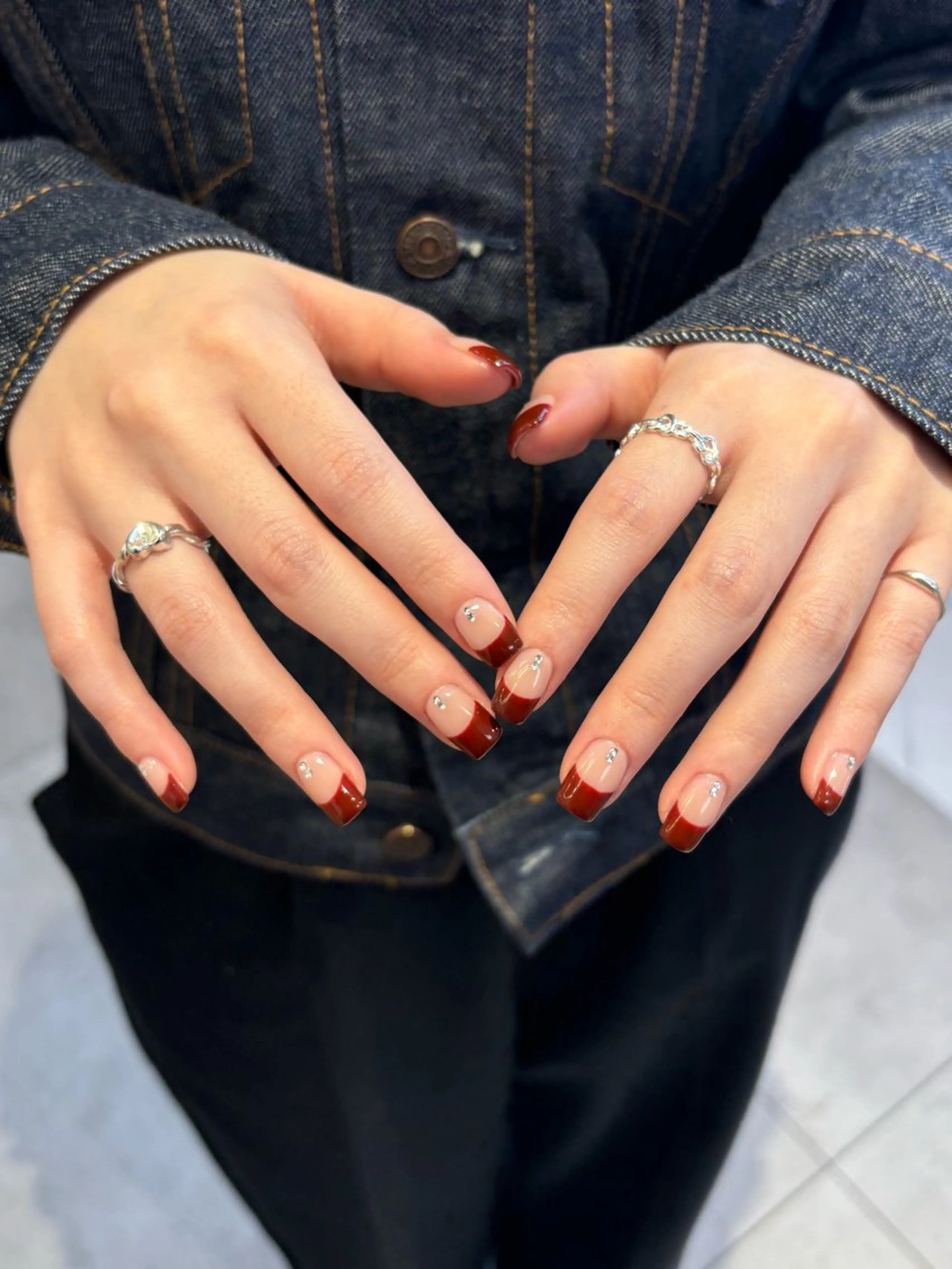ネイル ハンドネイル 暖色color 🎀Hiroka🎀のネイルデザイン