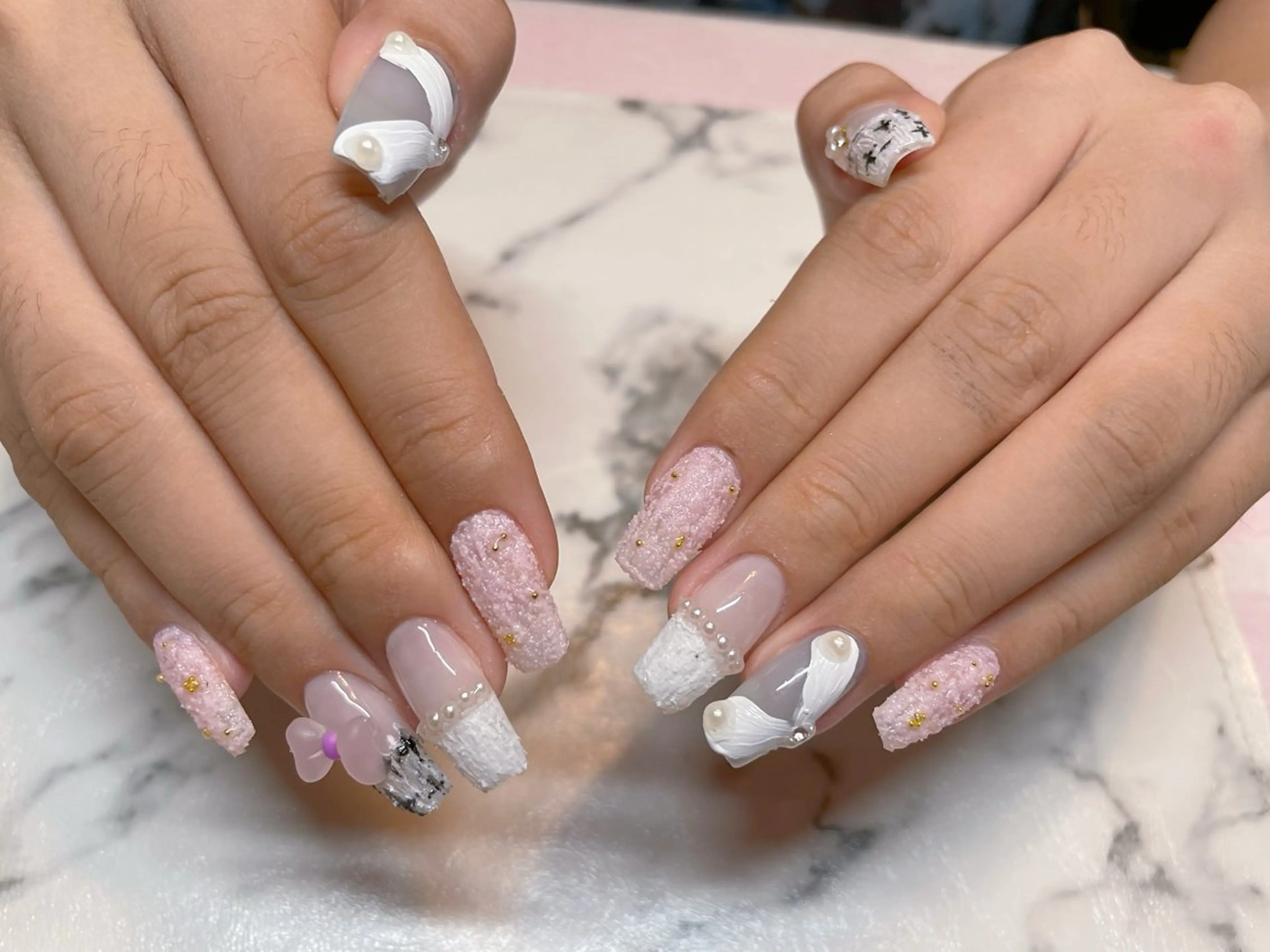 ネイル ジェルネイル ピンク ハンドネイル エン Nail salonのネイルデザイン