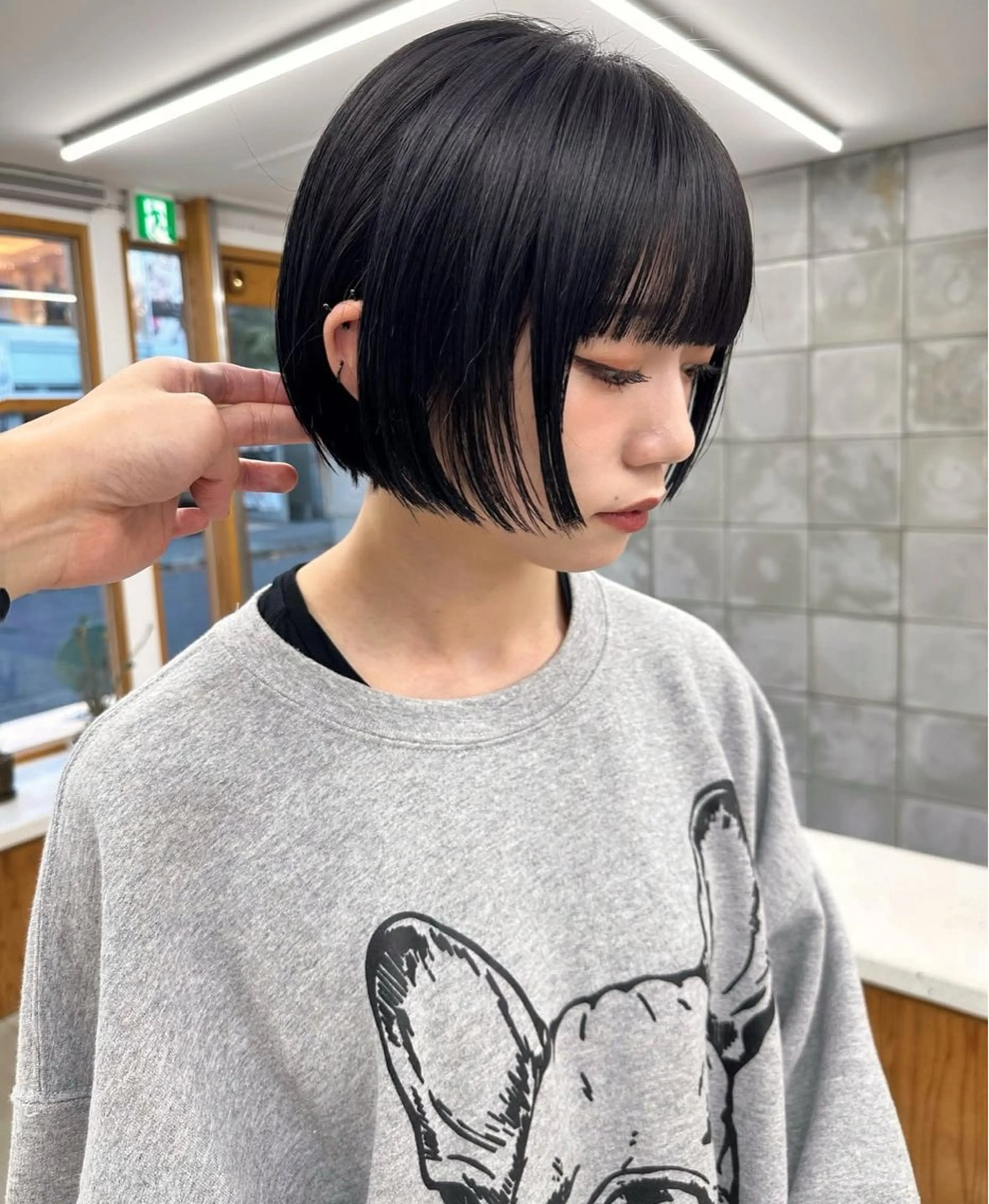 ショート パーマ ボブ カット 縮毛矯正 榛地 渉馬のヘアスタイル