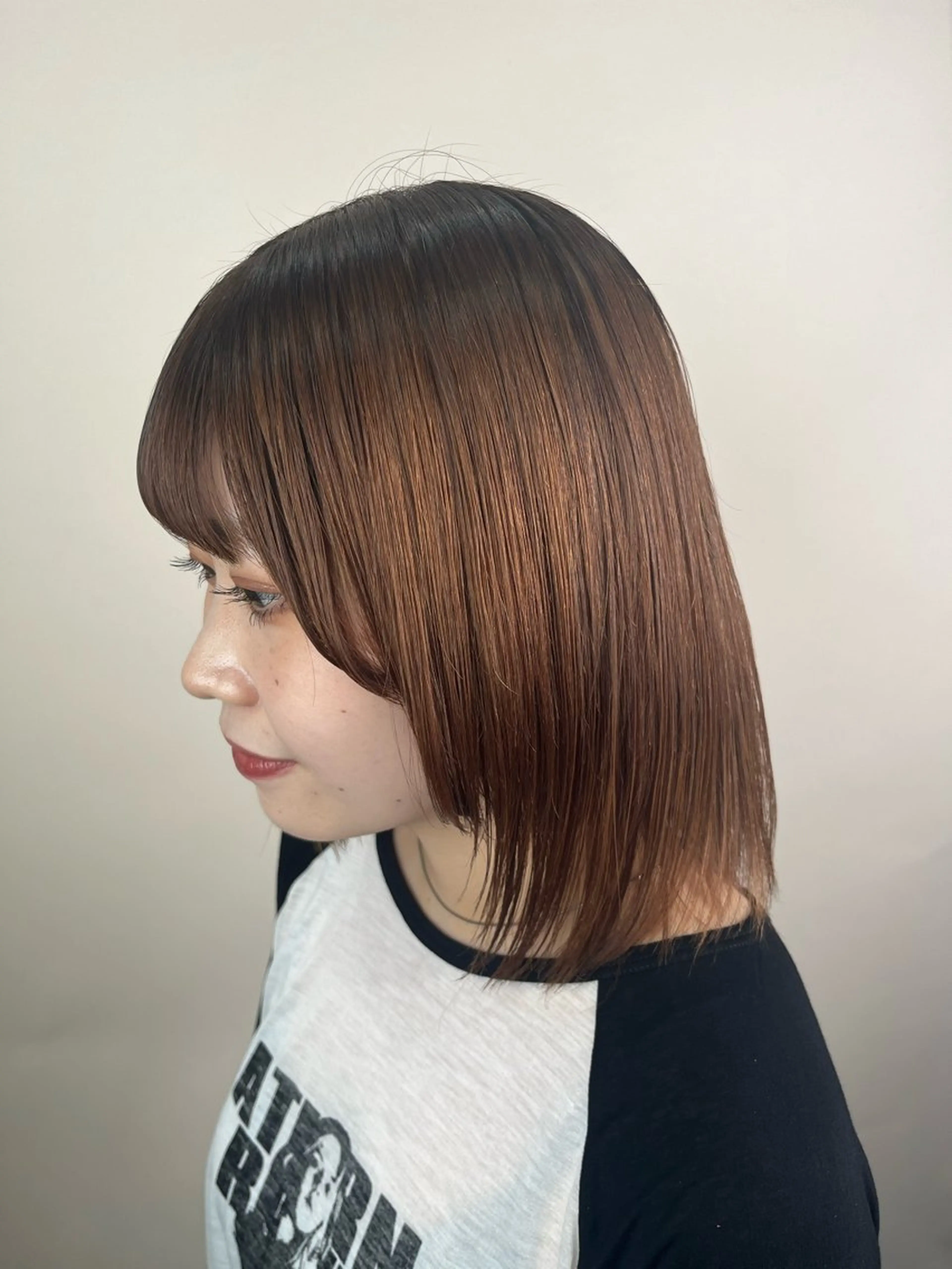 ミディアム カラー ブラウンカラー ダブルカラー 透明感カラー/パーマ 🌀アオノアユミのヘアスタイル