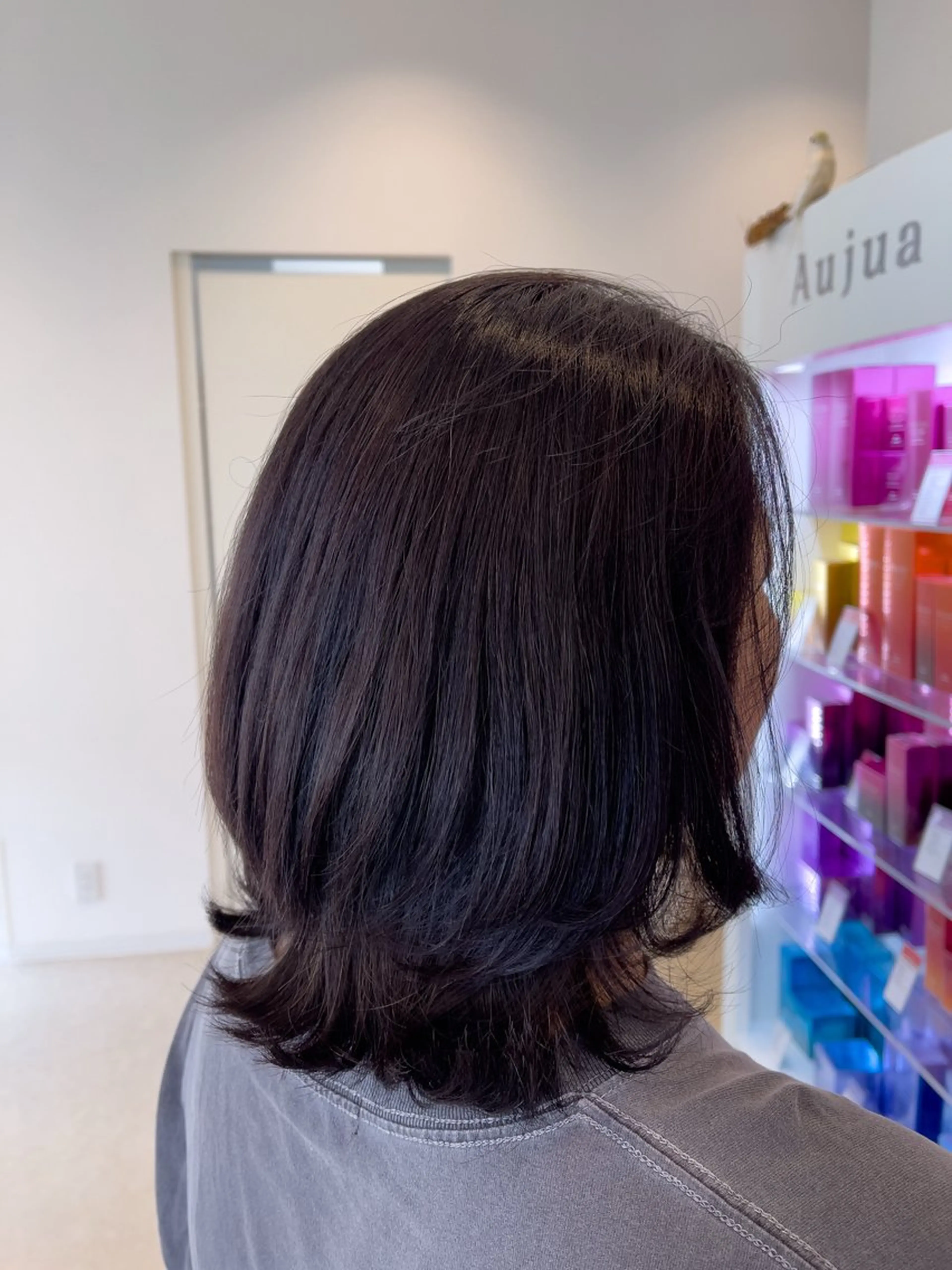 ミディアム パーマ 酸性ストレート ストレートパーマ カット パーマ 縮毛矯正 伊藤 瞭のヘアスタイル