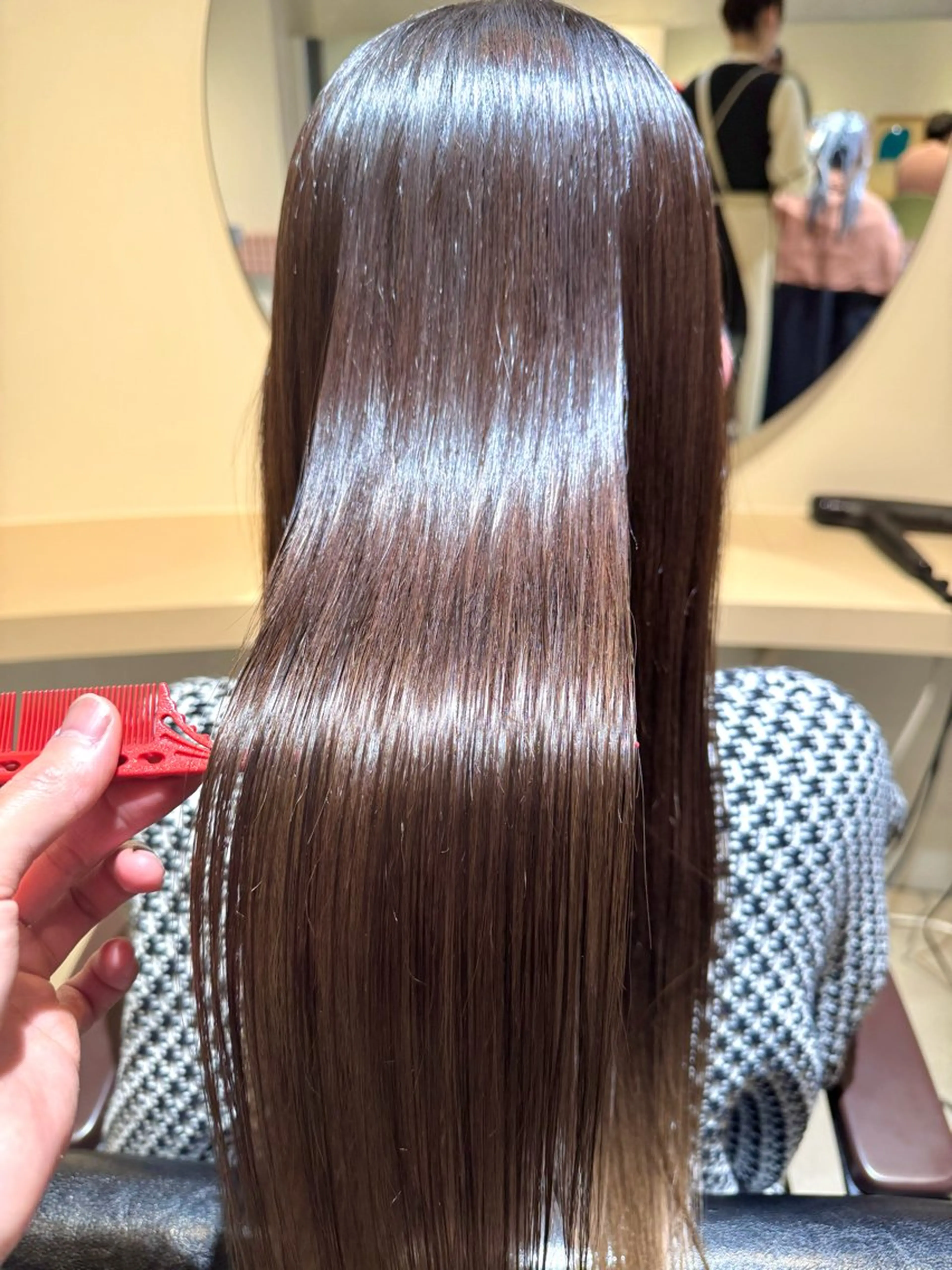 ロング 切りっぱなしボブ ショートボブ アッシュ ボブ ハイライト eto所属・髪質改善スペシャリス ト長尾勇弥/梅田中津のヘアスタイル