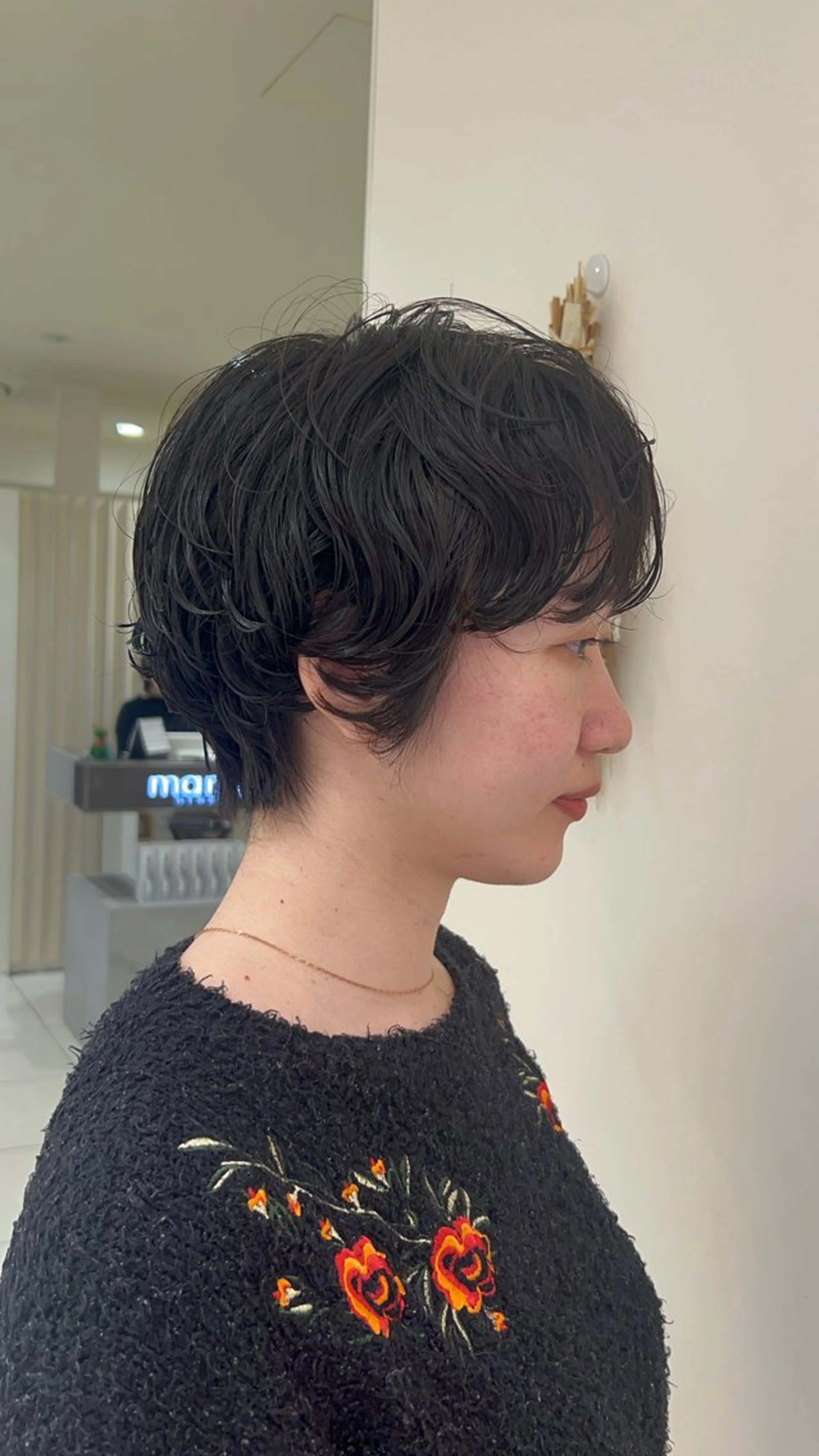 ショート パーマ 顔まわりカット🥀 原ちひろのヘアスタイル