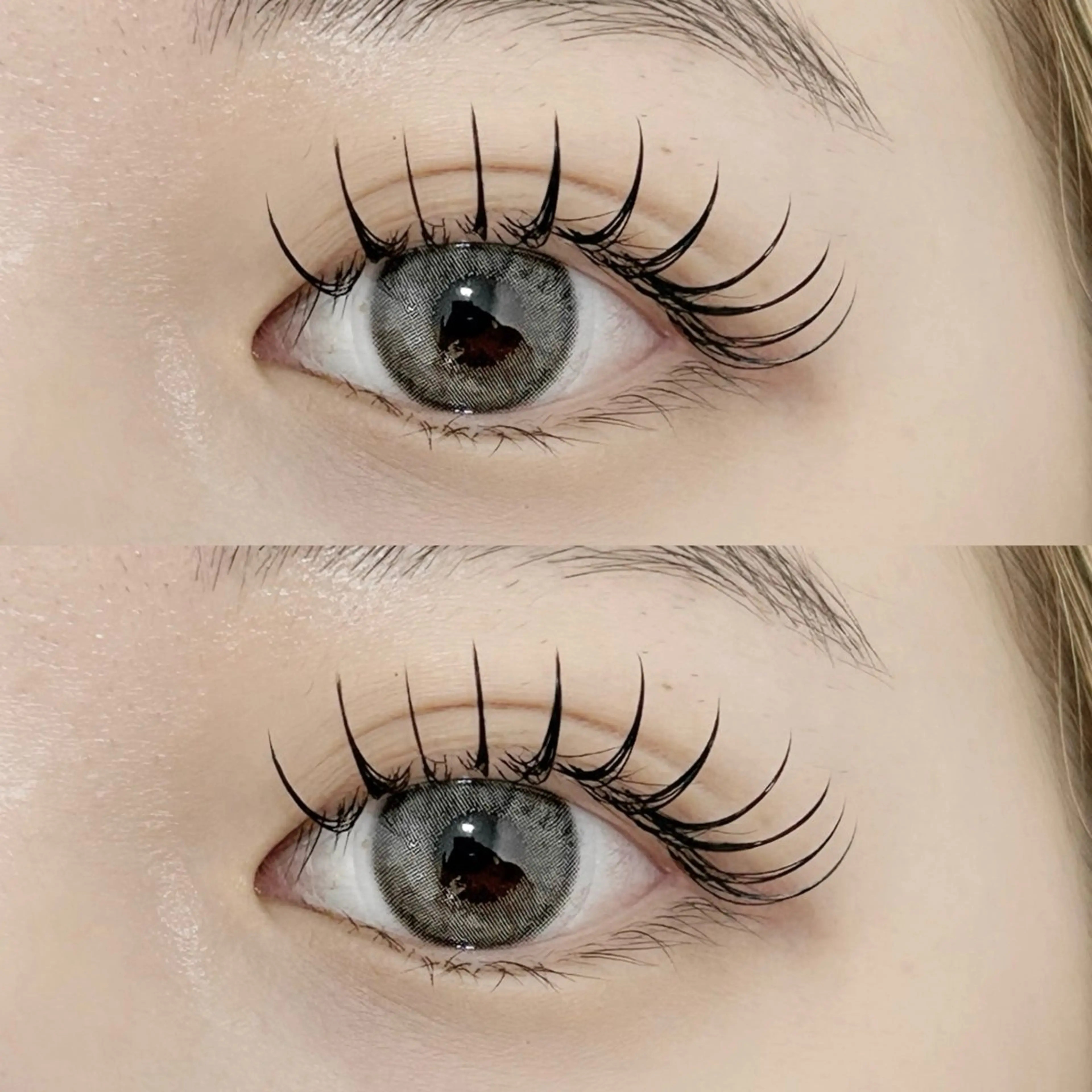 マツエク・マツパ フラットラッシュ 目尻長め grace produce by picasso門田屋敷店所属・grace 多田のマツエク・マツパデザイン