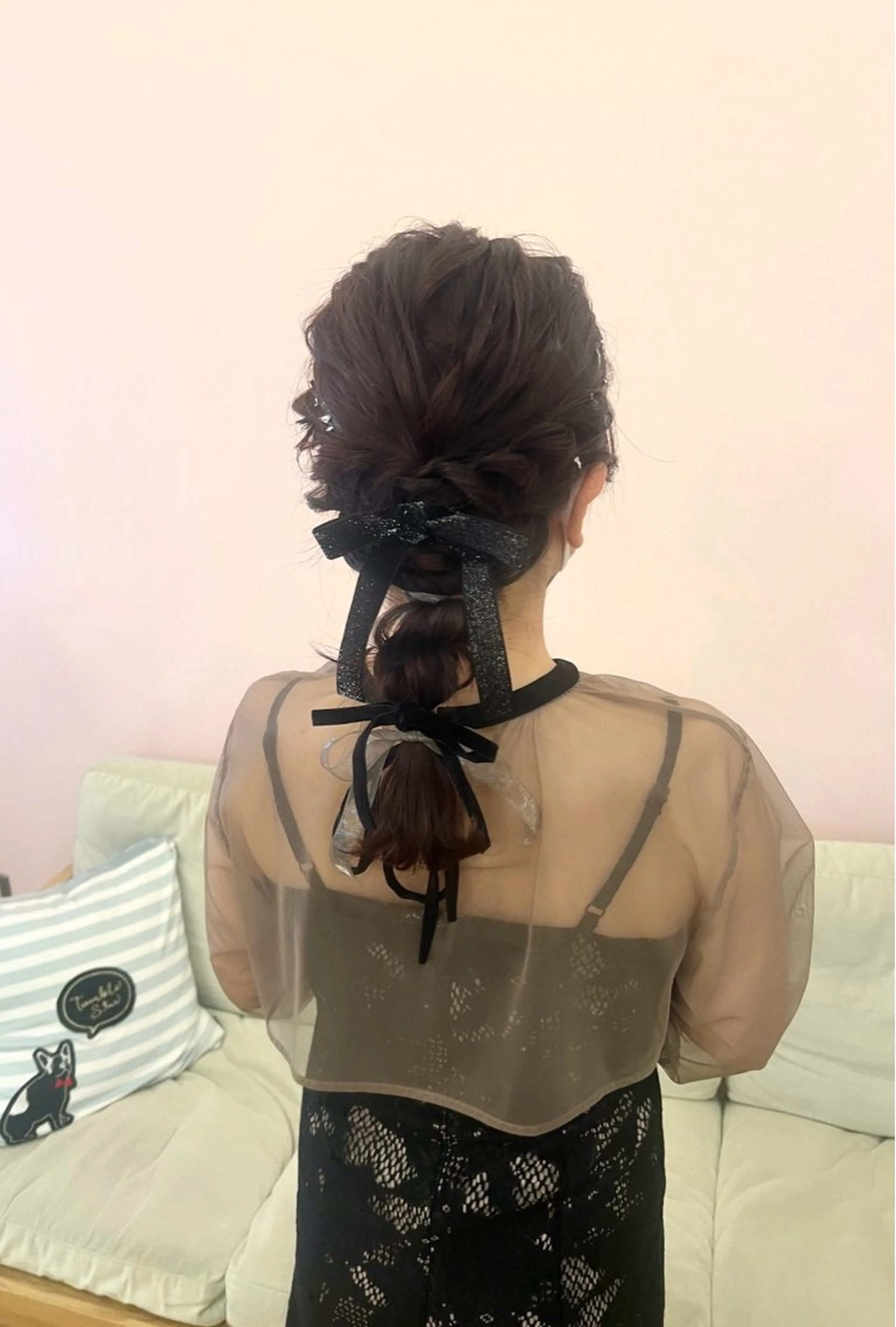 セミロング ヘアアレンジ ヘアセット 🎀野崎 美玖𝜗𝜚˚⋆のヘアスタイル