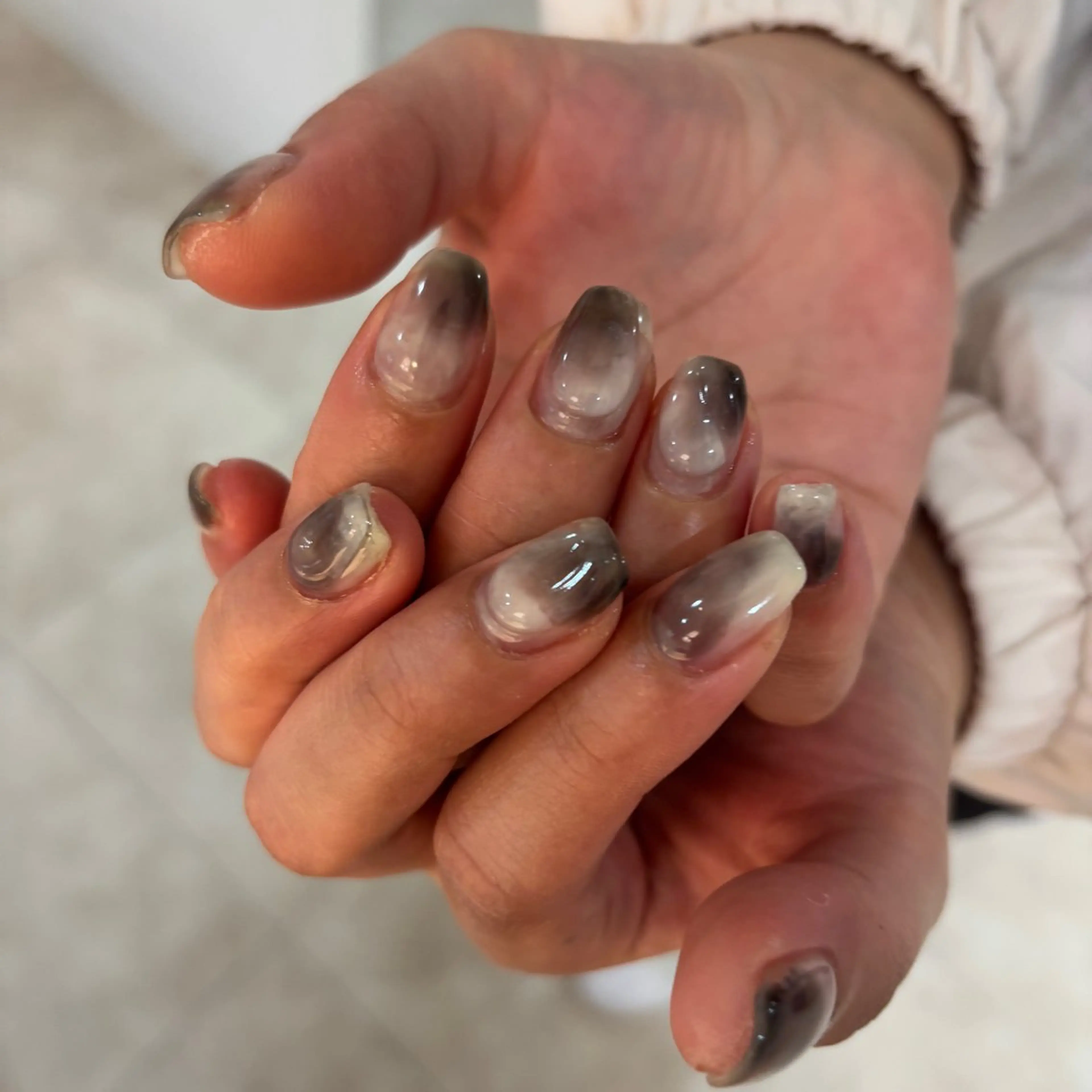 ネイル 大理石ネイル(マーブル) ハンドネイル 栗田 ゆう子のネイルデザイン