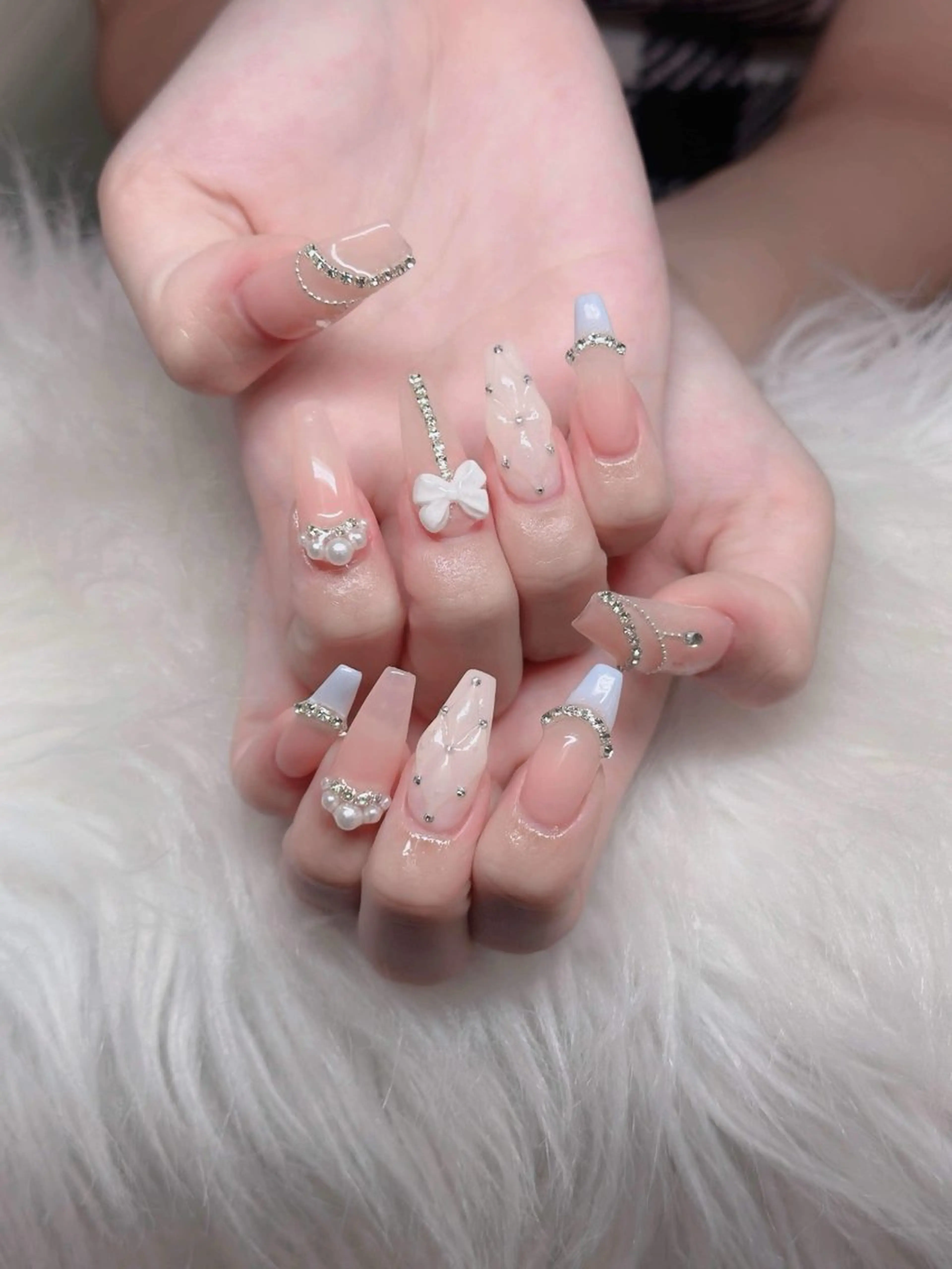 ネイル ジェルネイル 韓国ネイル マグネットネイル ネイルチップ 冬ネイル ハンドネイル Lenie Nailのネイルデザイン