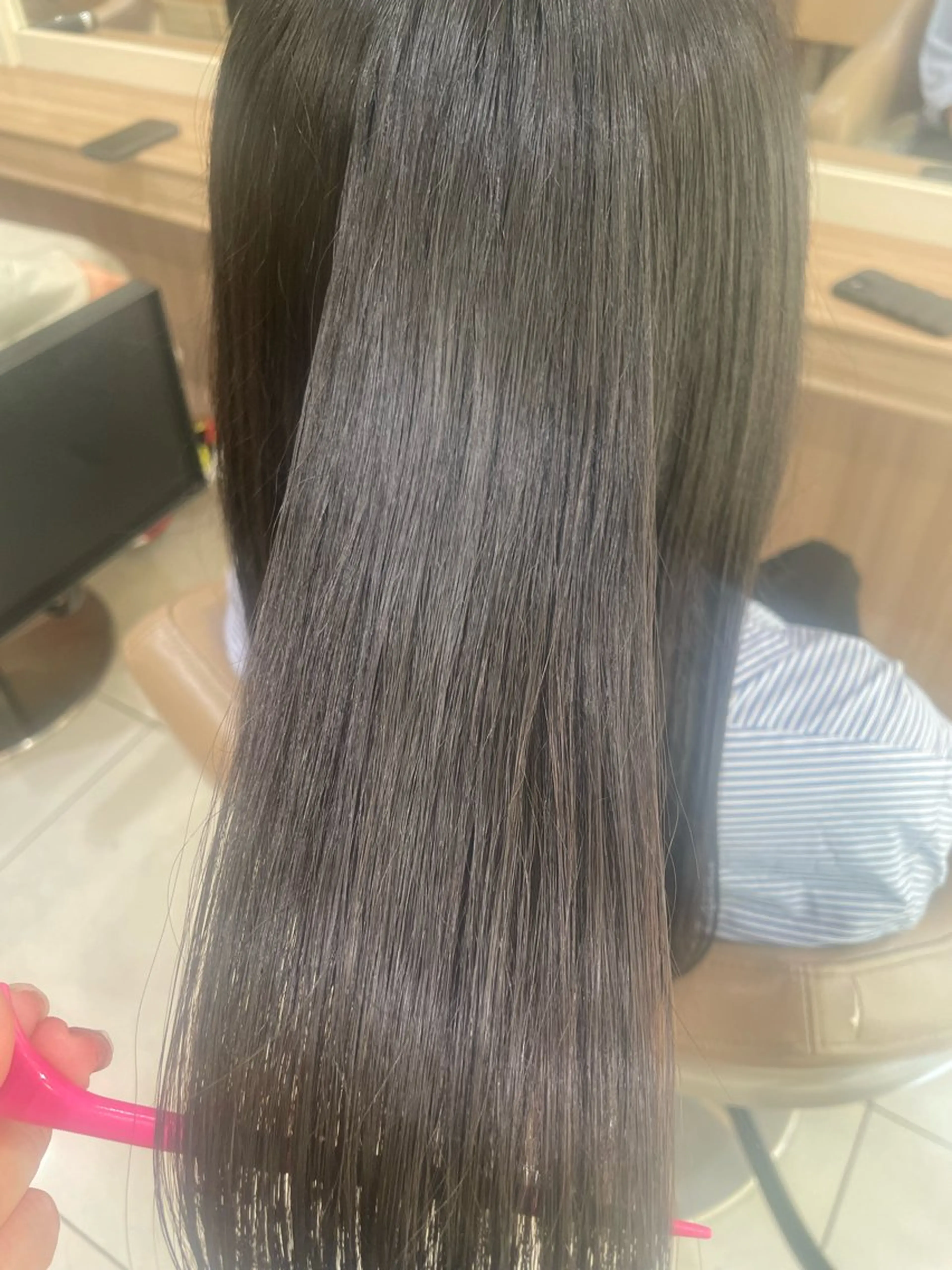 ロング パーマ 縮毛矯正 トリートメント 韓国ヘアメイク🎀/ 縮毛矯正✨山本媛香のヘアスタイル