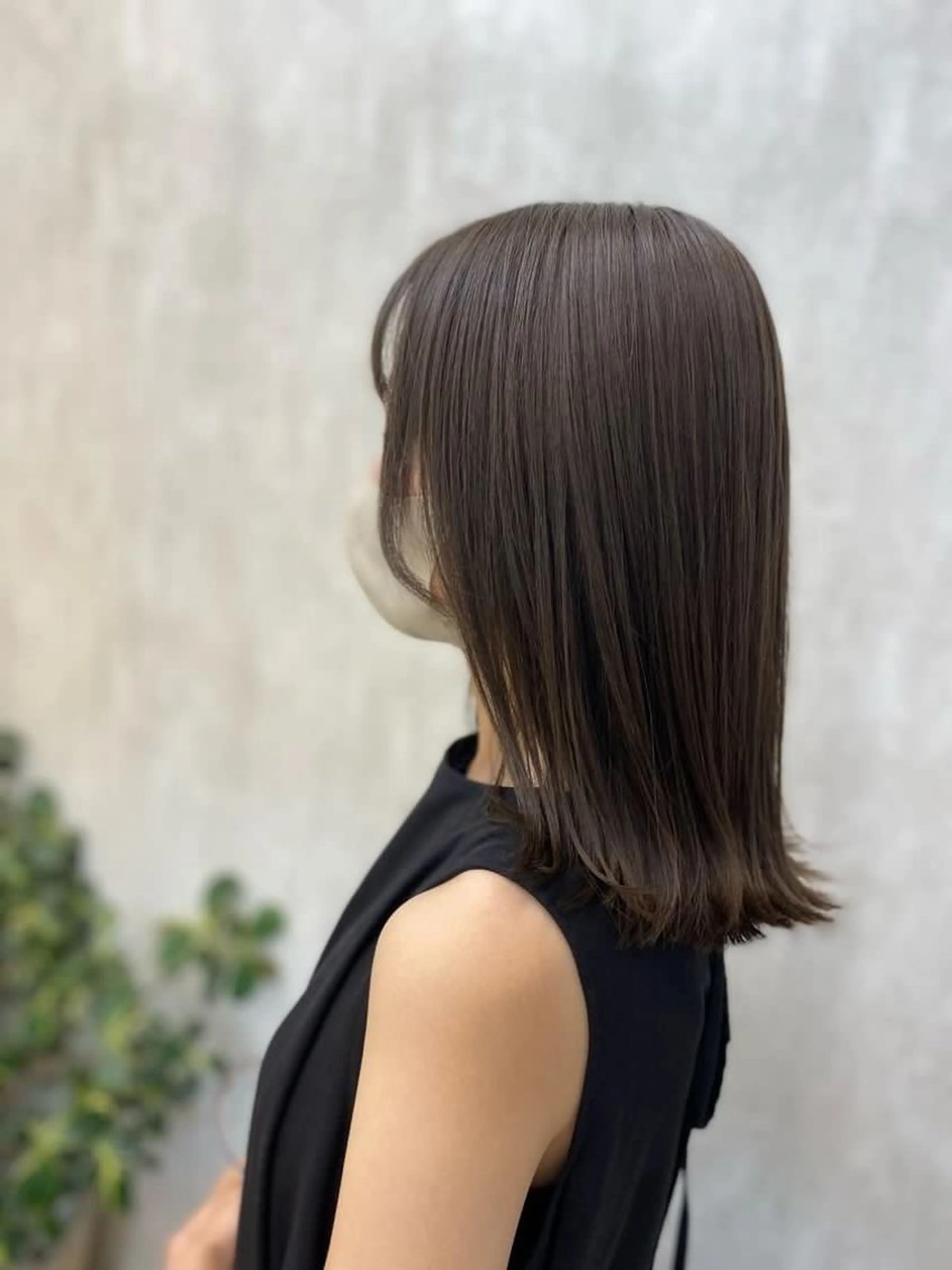 セミロング カラー アッシュ ベージュカラー hair room  和所属・藤田 沙織のヘアスタイル