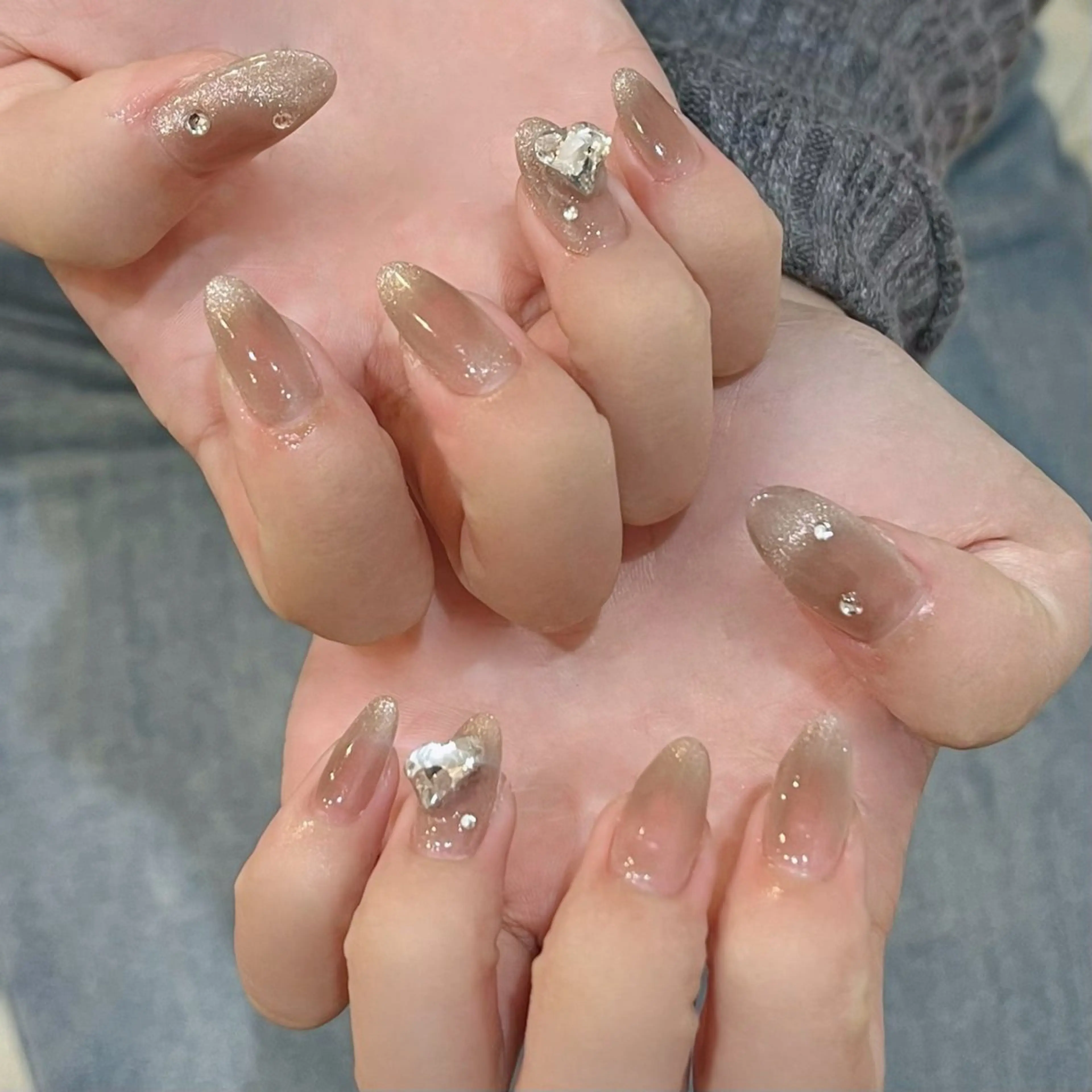 ネイル フレンチネイル ガーリー マグネットネイル ハンドネイル 💎platinum dollまりん💎のマツエク・マツパデザイン