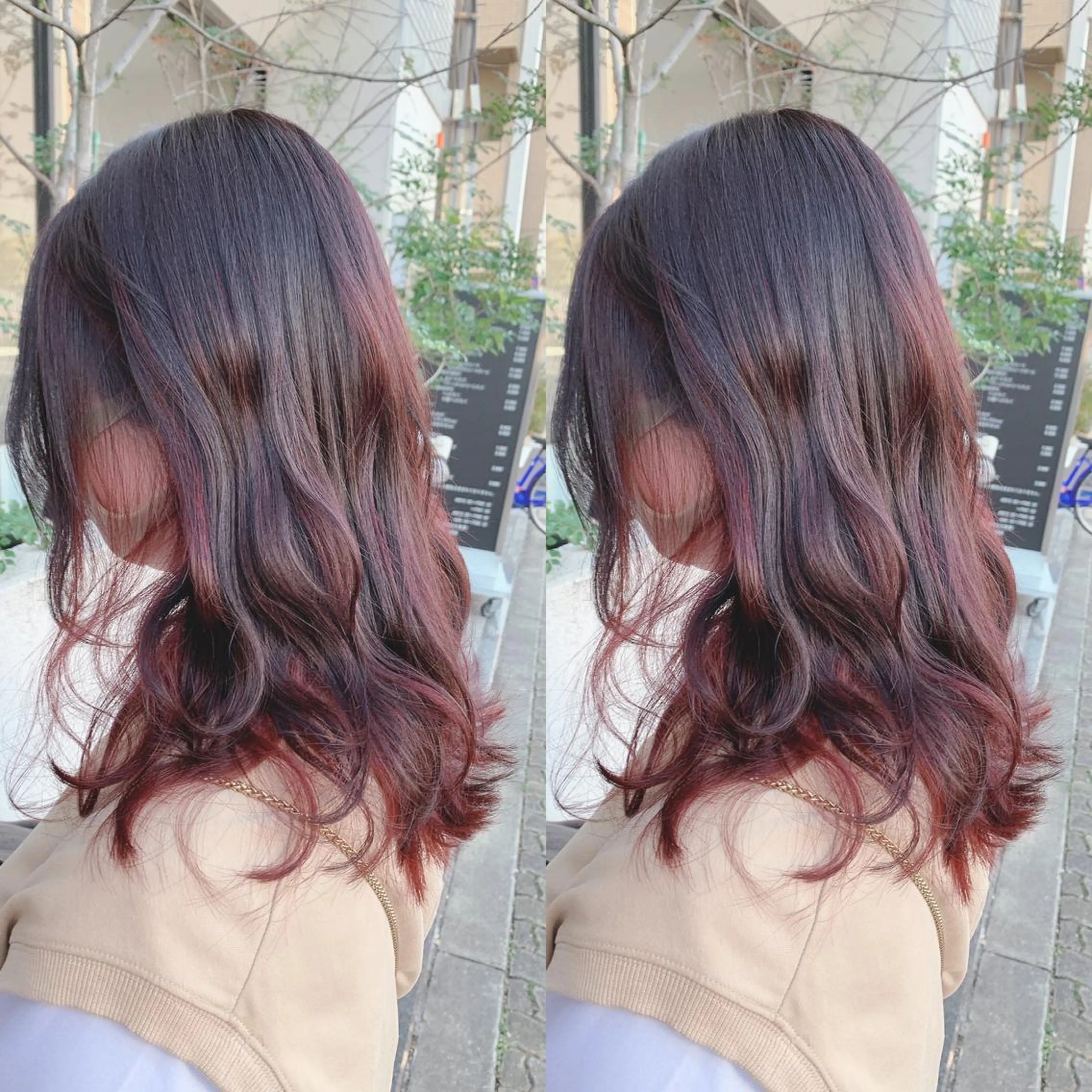 ミディアム カラー インナーカラー 似合わせ/ブリーチ カラー.岡田友仁のヘアスタイル