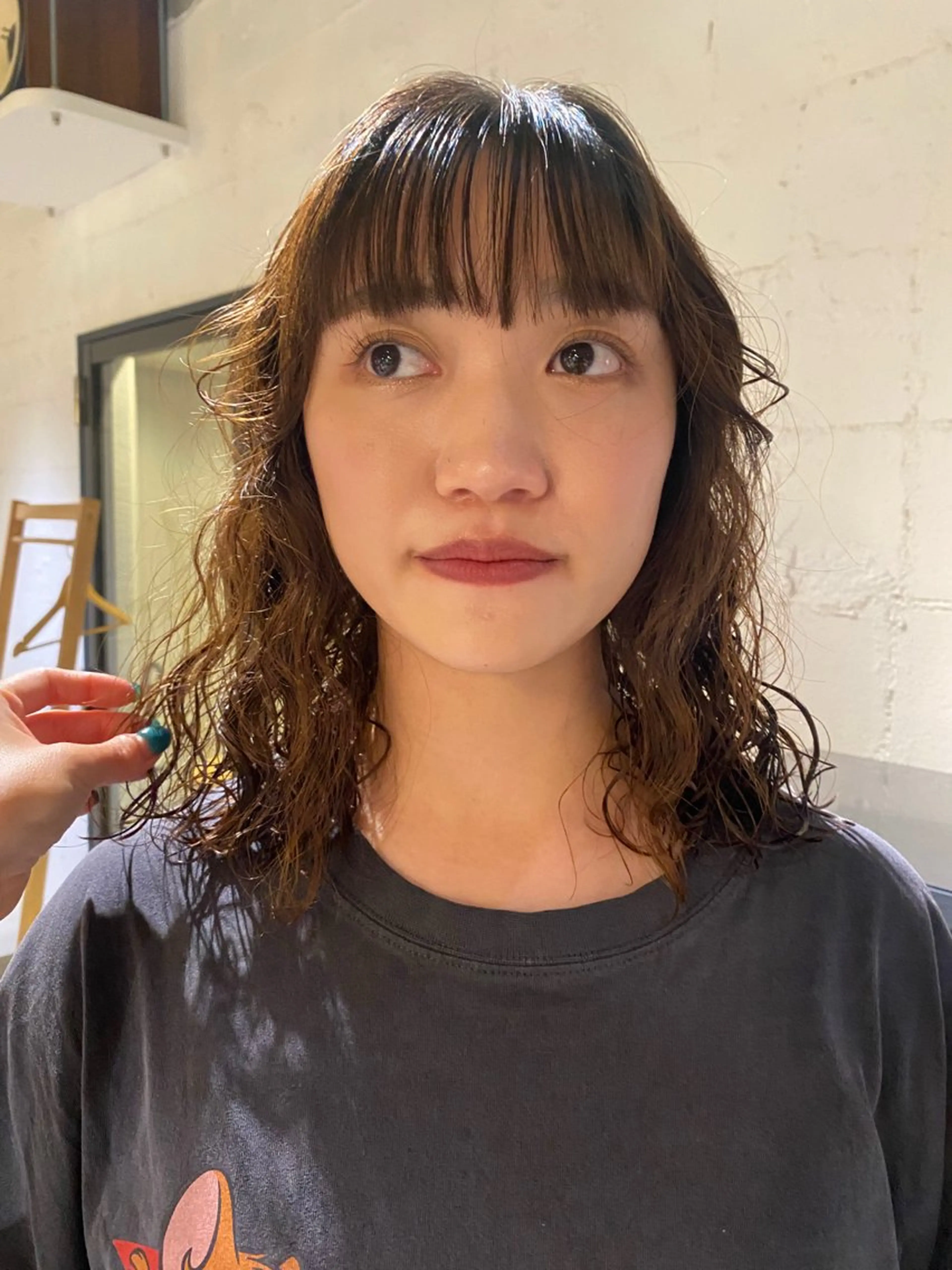 ミディアム カット パーマ PARK　枝元 みうのヘアスタイル