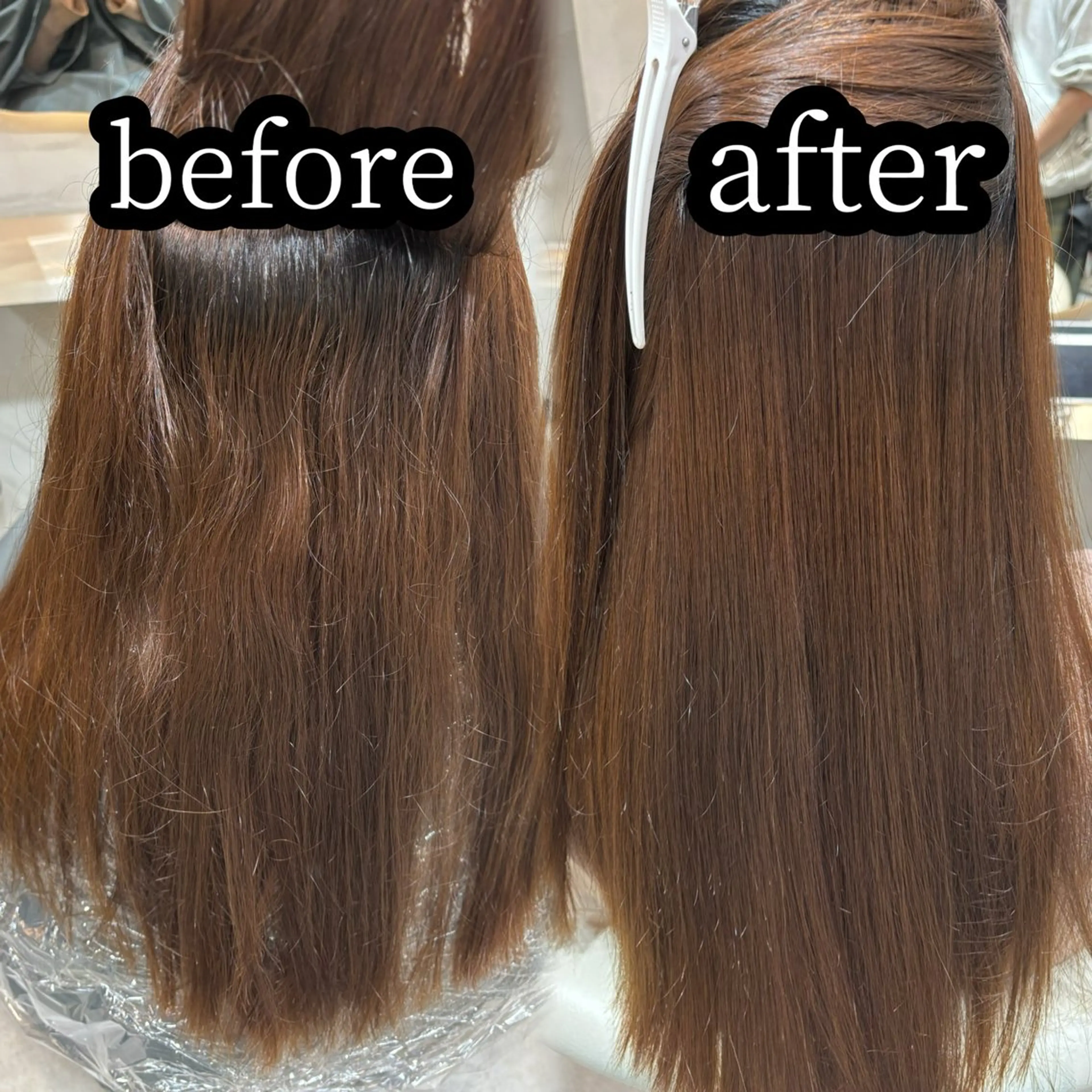 セミロング ヘアアレンジ 縮毛矯正 トリートメント 美髪矯正🫧/ 吉田こうすけのヘアスタイル