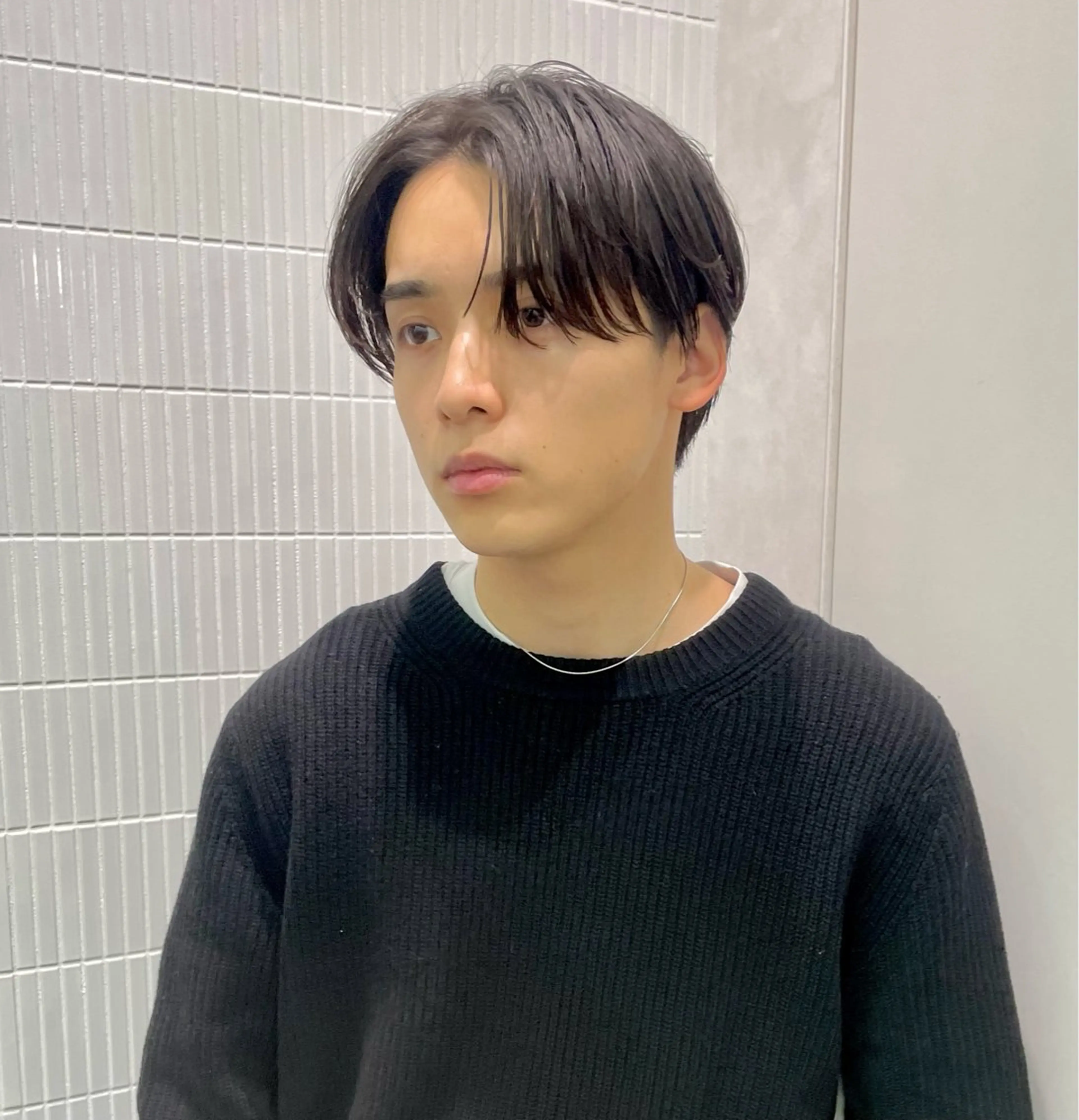メンズ センターパート hana✂︎メンズ ニュアンスパーマのヘアスタイル
