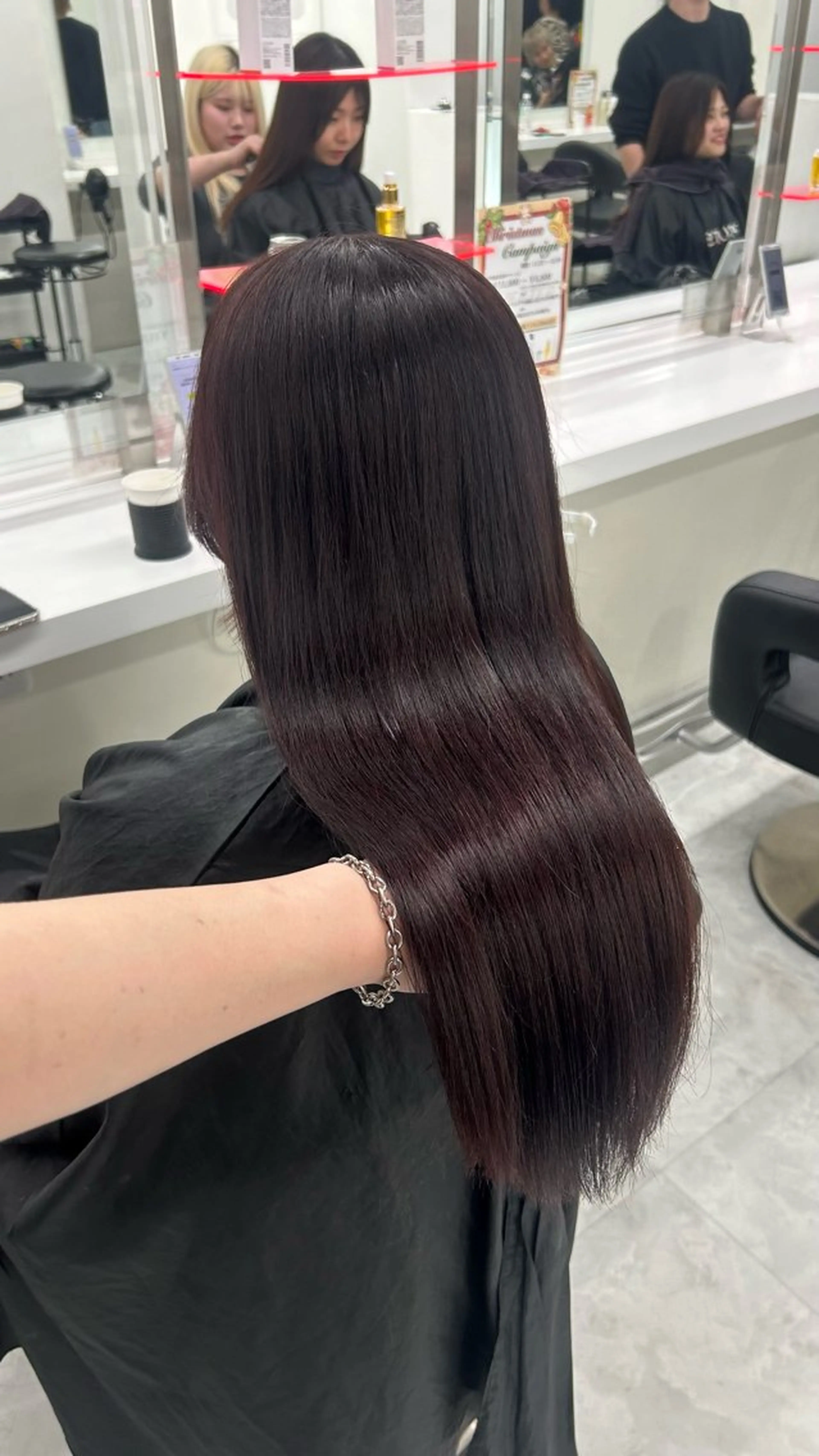 ロング カラー パーマ ヘアアレンジ メンズ キッズ ヘアカラー トリートメント 🩶盛れ✖️韓国ヘア 🩶Himari🎀のヘアスタイル