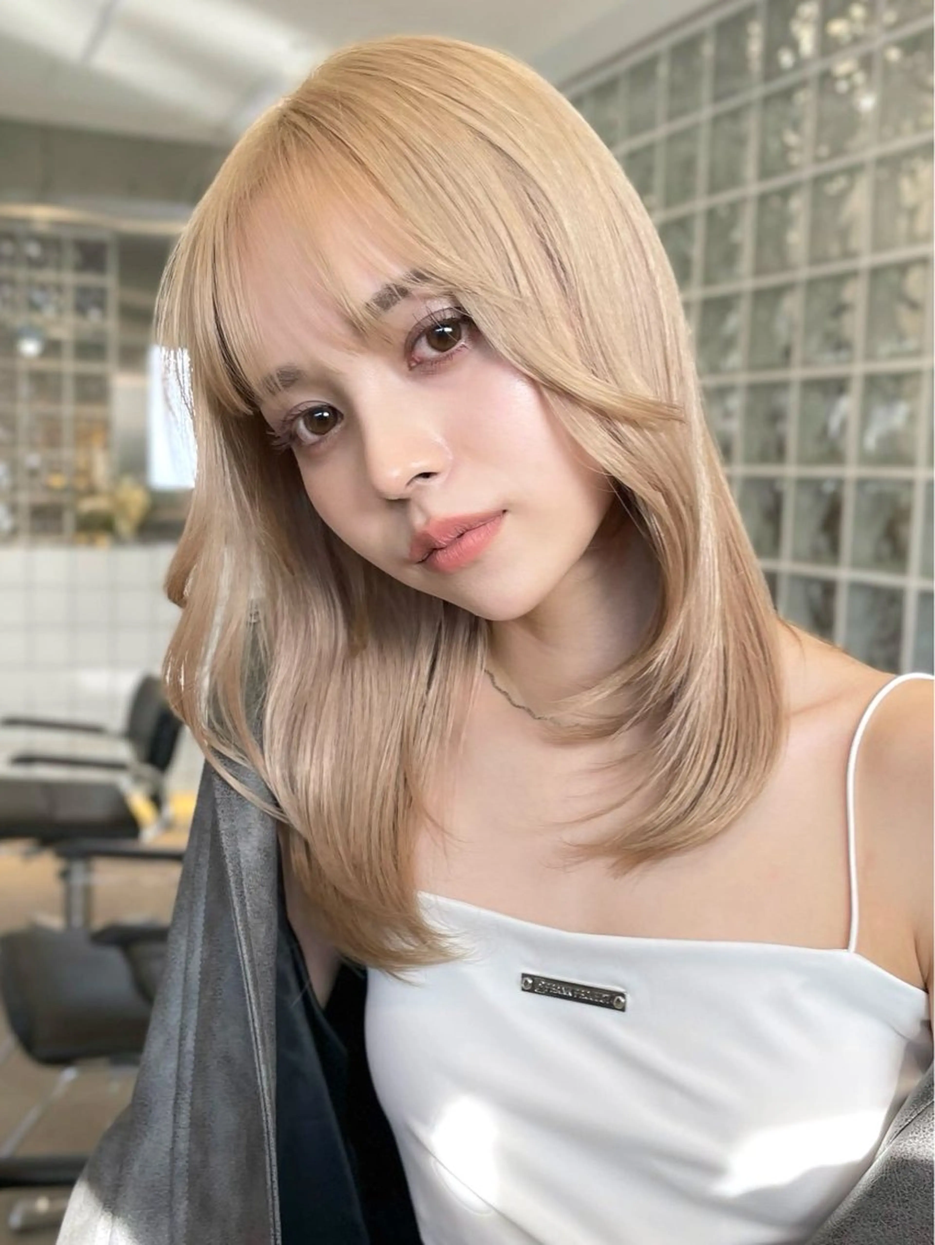 ミディアム カラー ヘアカラー 酒井 竜也のヘアスタイル