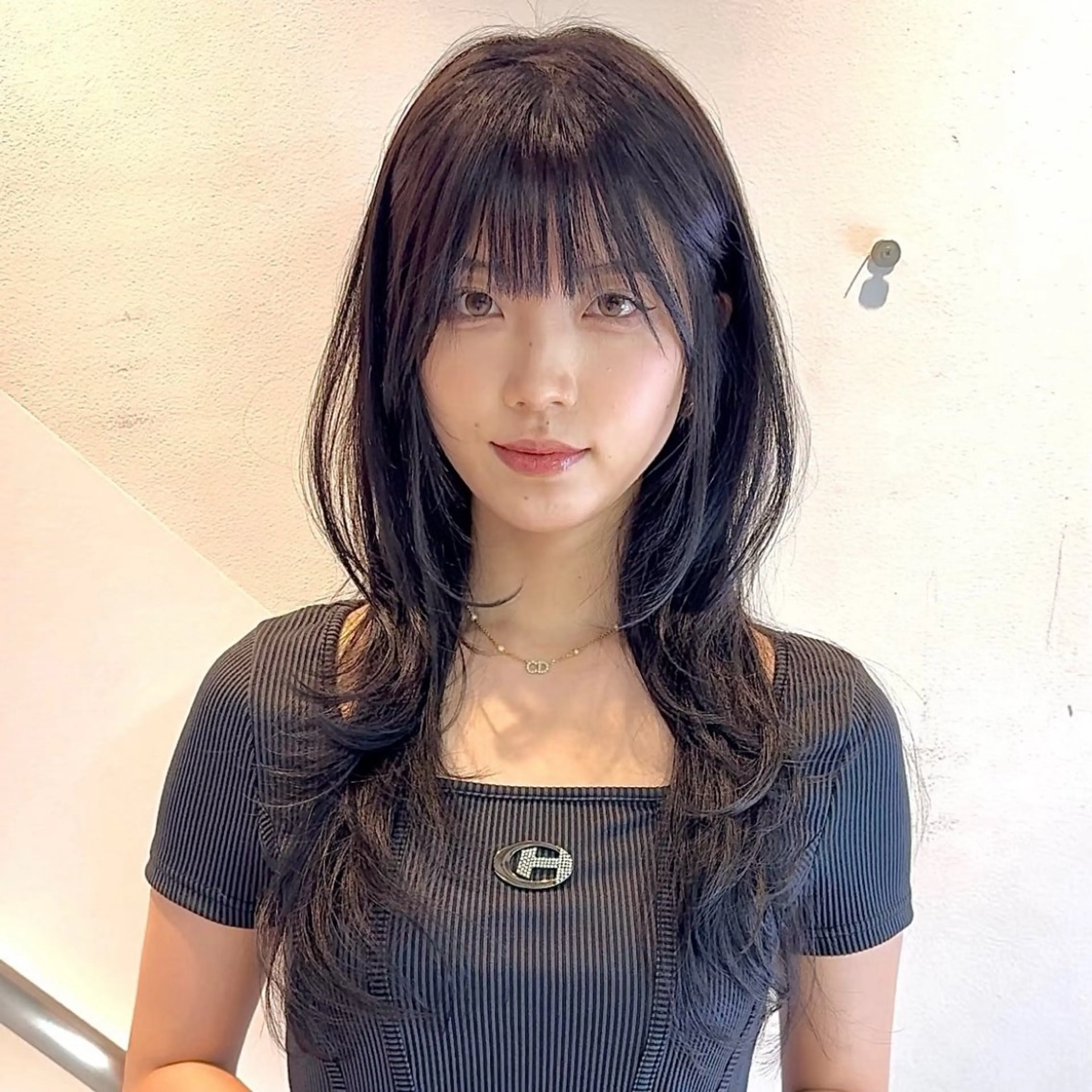 【撮影モデル】ロング！レイヤーカット＆透明感カラー&※補足説明読んでください！⭐️画像のようなスタイル！⭐️の写真