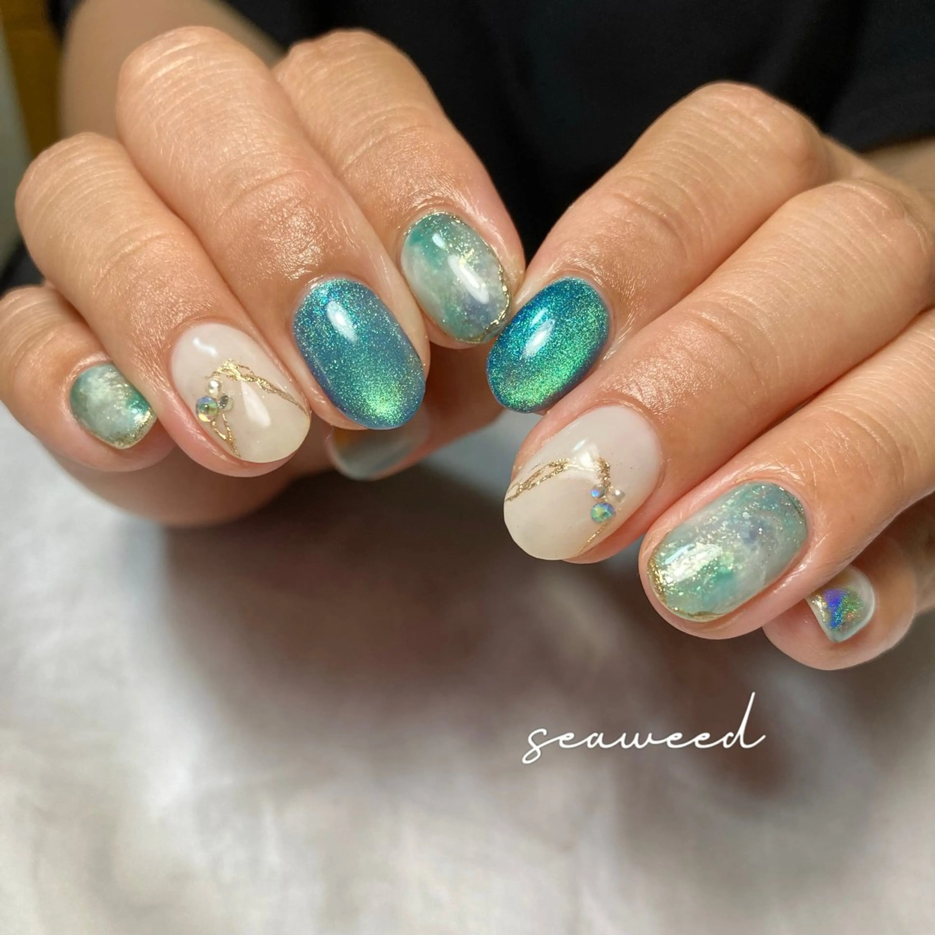 ネイル ハンドネイル seaweed nailのネイルデザイン