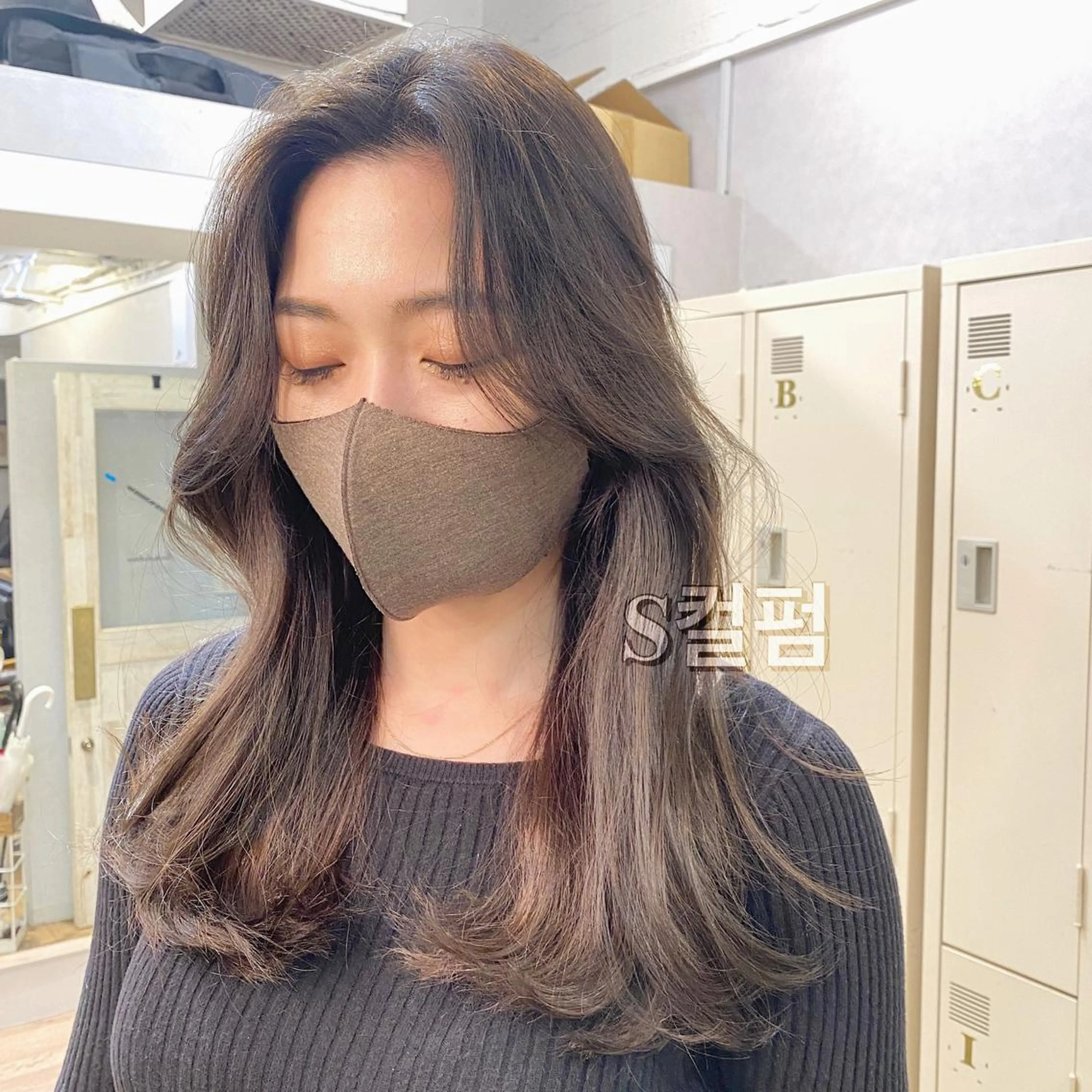 ミディアム カラー カット ヘアカラー トリートメント layercut✂️ 韓国ヘア/髪質改善のヘアスタイル