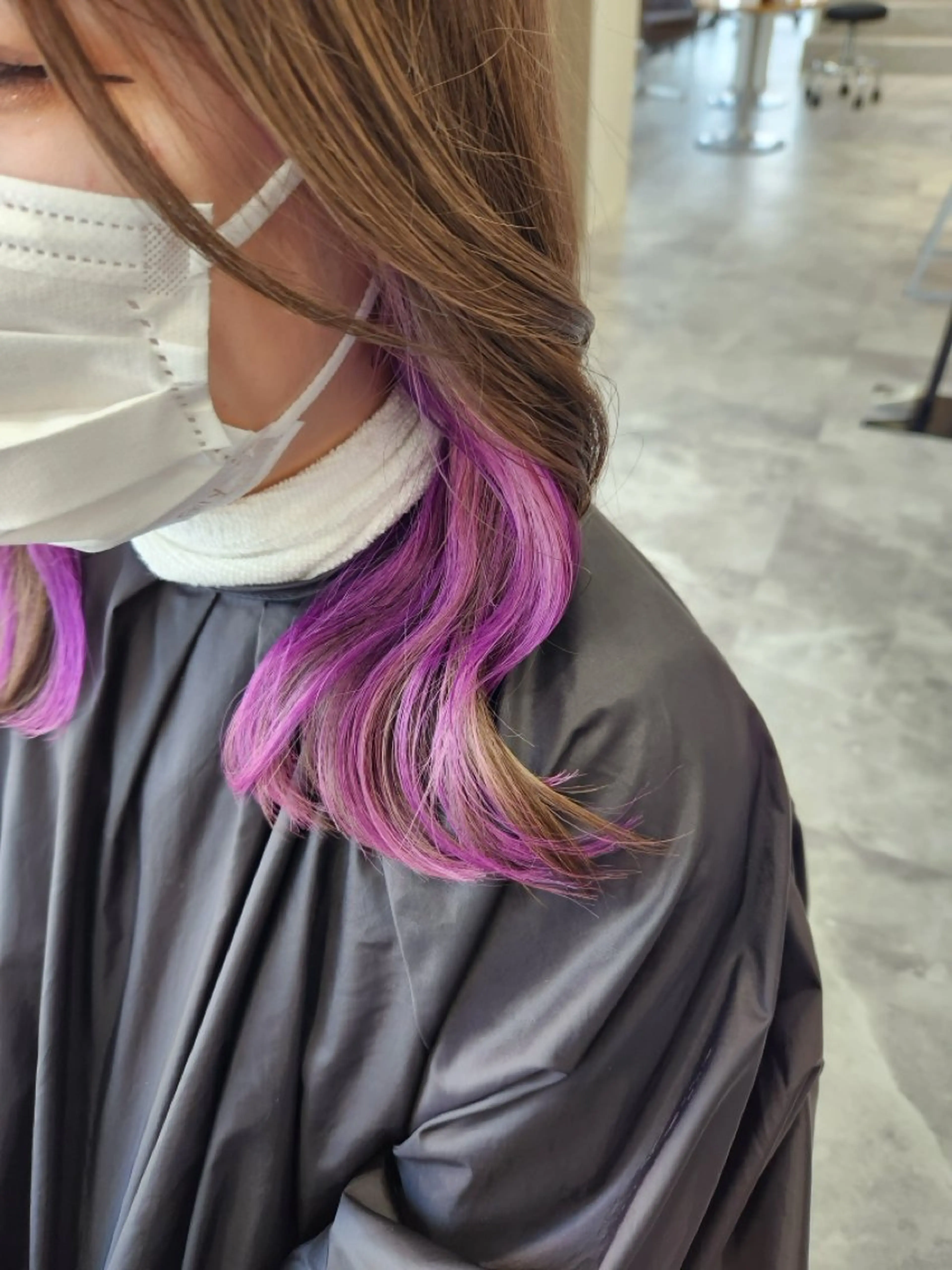 ミディアム ヘアカラー 🎀髪質改善カラー 🎀Mori🎀のヘアスタイル
