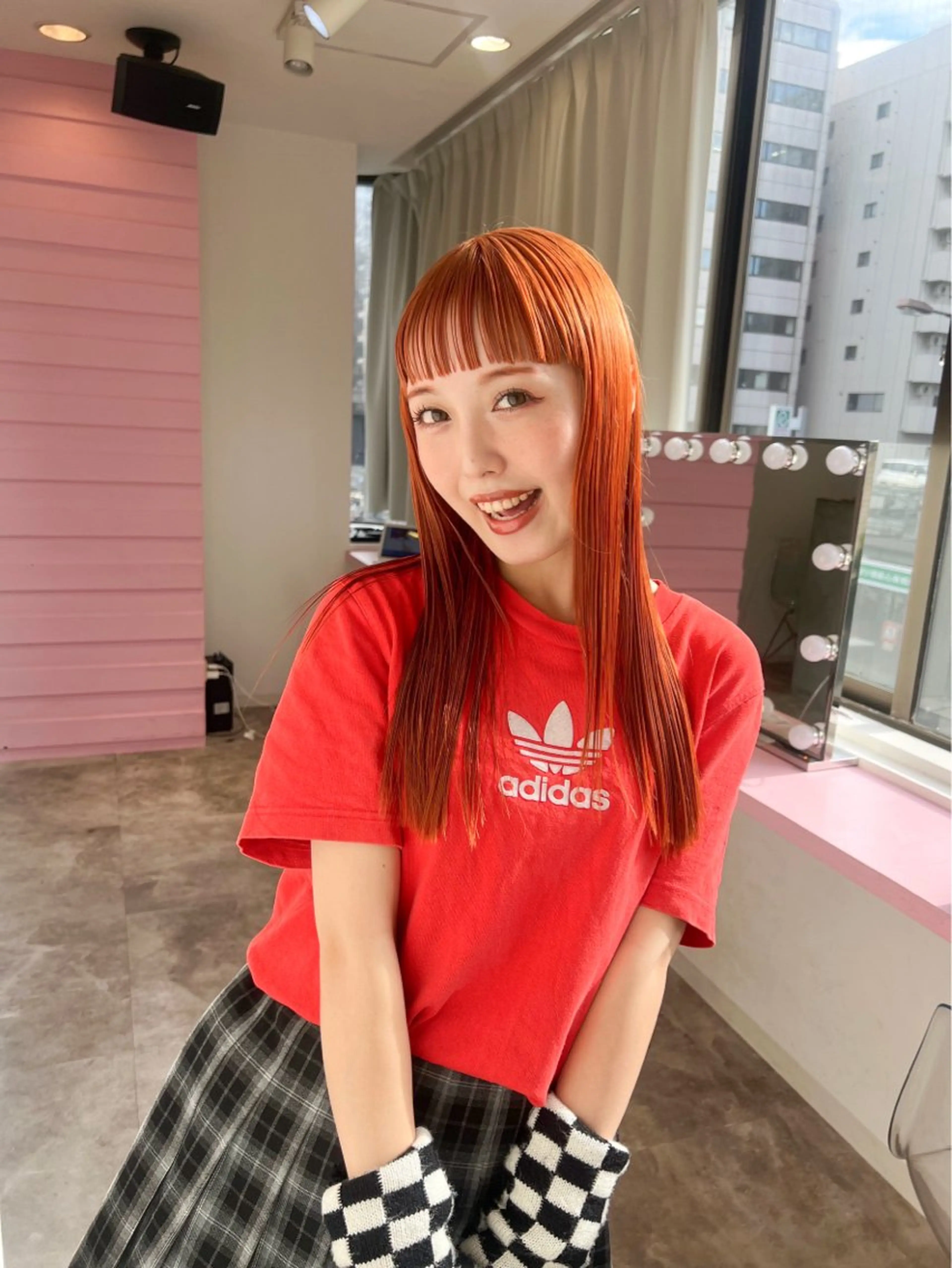 セミロング カラー ダブルカラー 髪質改善 トリートメント カット ヘアカラー トリートメント 🎀ダブルカラー/ ピンク×ガーリー🎀のヘアスタイル