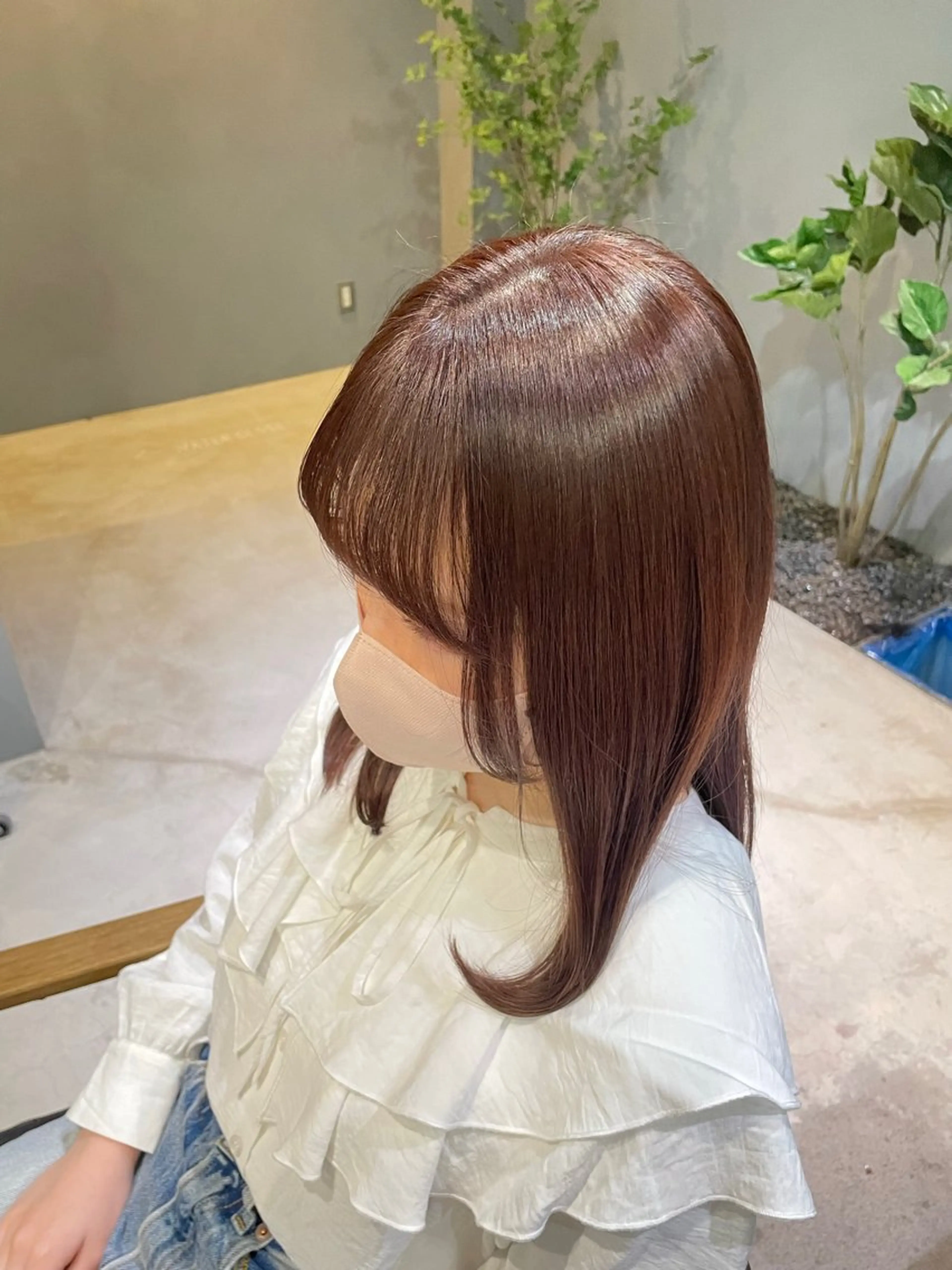 セミロング カラー ヘアカラー 艶髪/透明感カラー/ 韓国/nonokaのヘアスタイル