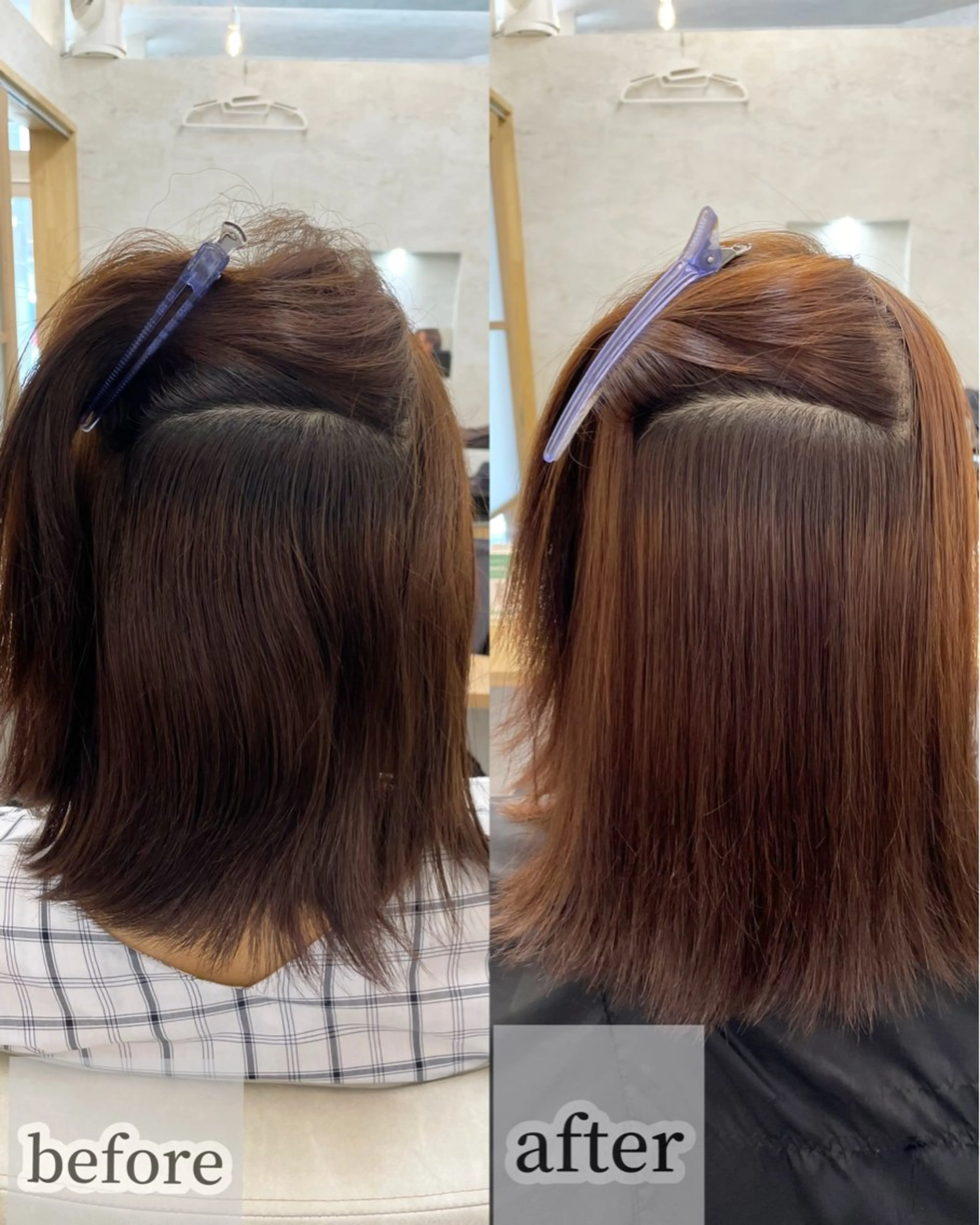 ミディアム 縮毛矯正 トリートメント 高橋 芽衣のヘアスタイル
