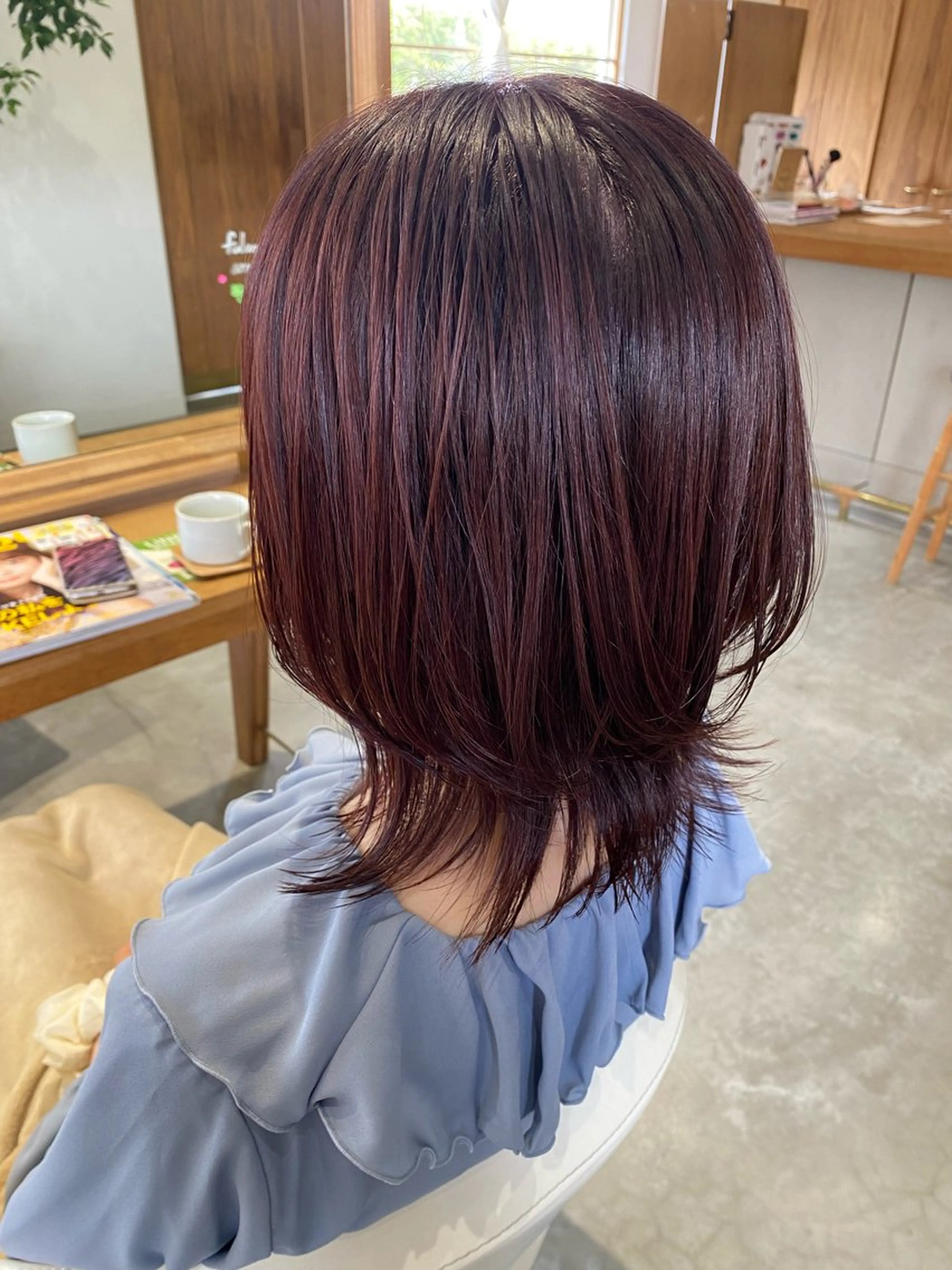 ミディアム カラー ピンクカラー バイオレットカラー fulam所属・MIKU ／fulamのヘアスタイル