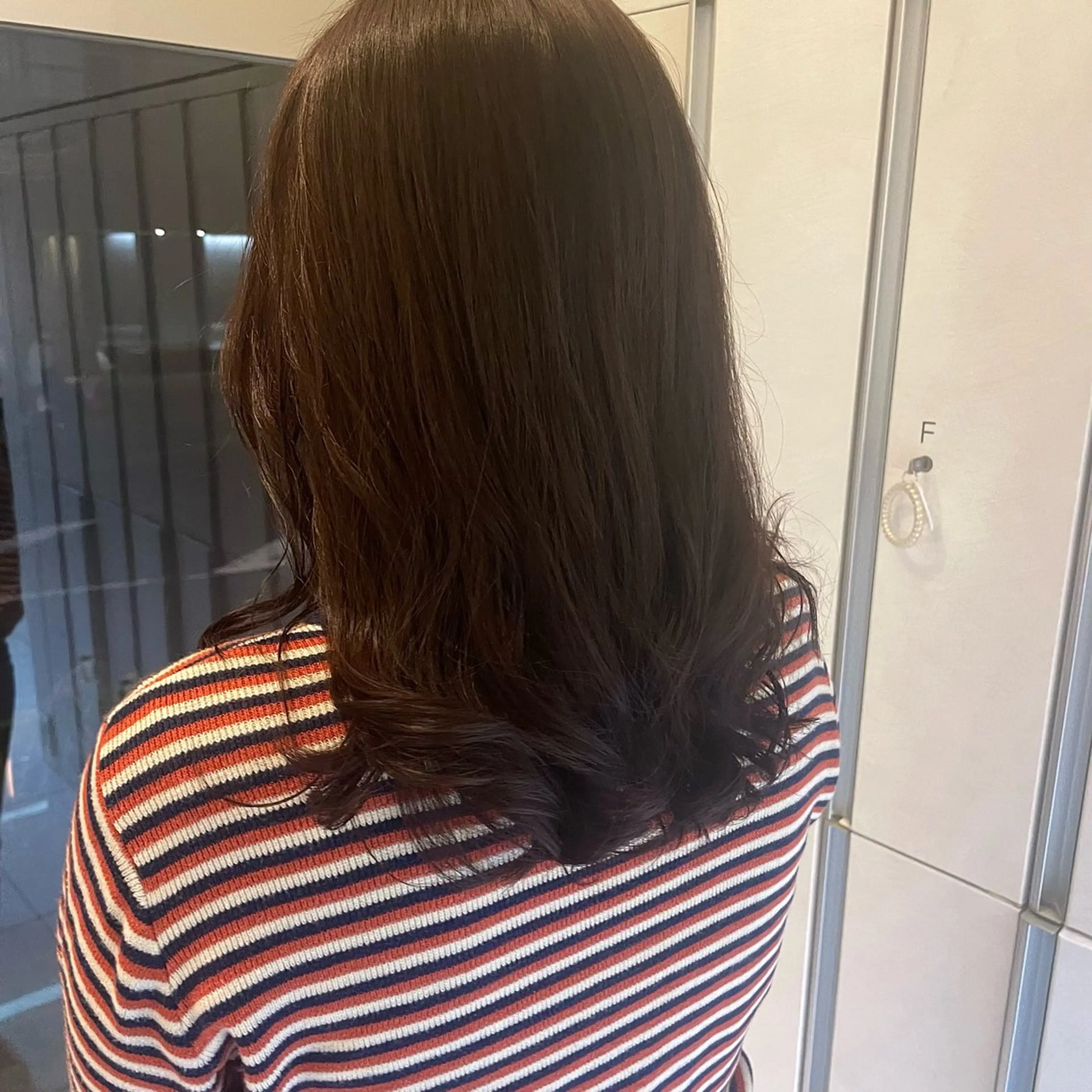 セミロング パーマ 韓国/透明感カラー さなのヘアスタイル