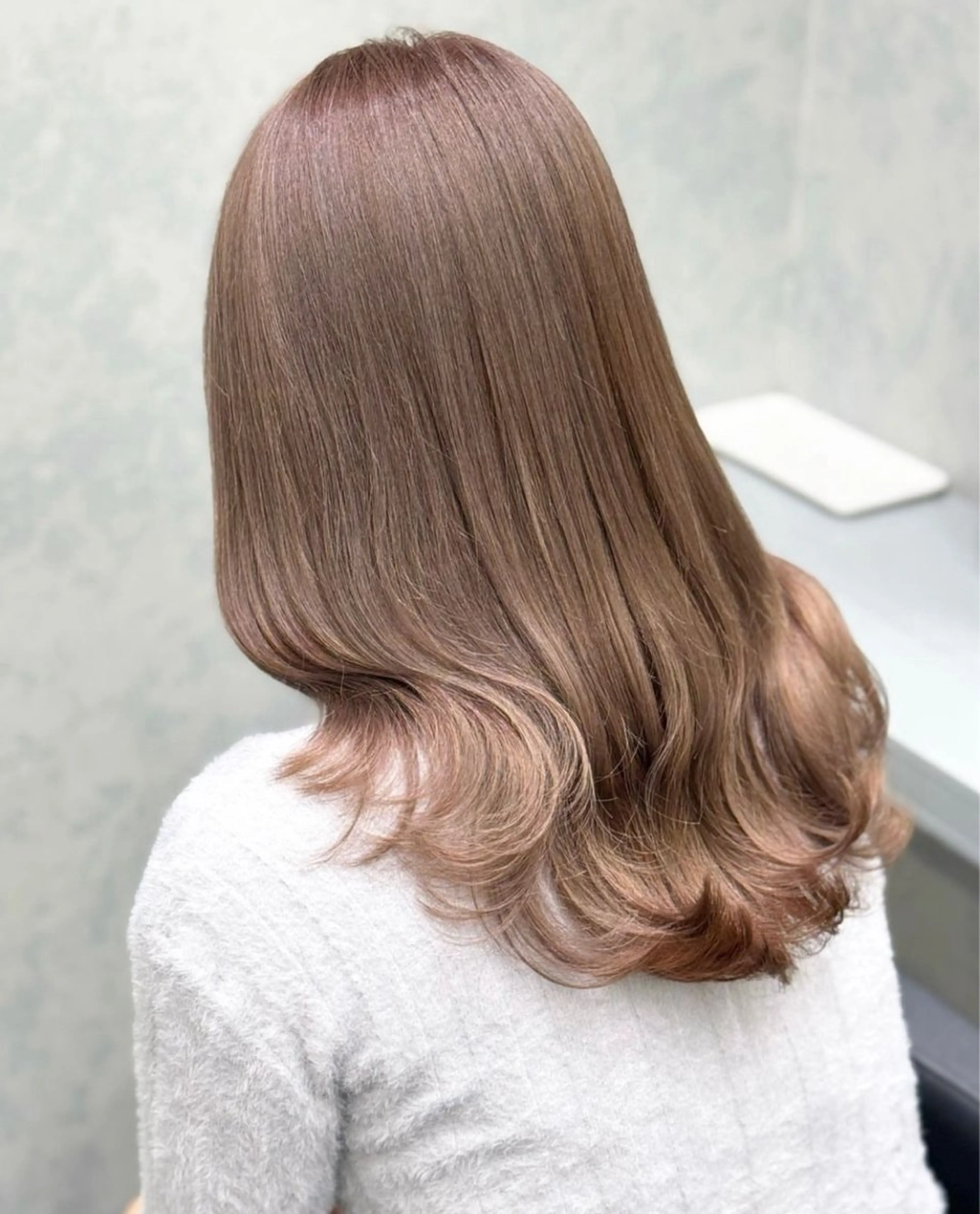 ロング カラー ヘアアレンジ ブラウンカラー 透明感カラー ダークブラウン 韓国風レイヤーカット 艶カラー🫧菊池のヘアスタイル