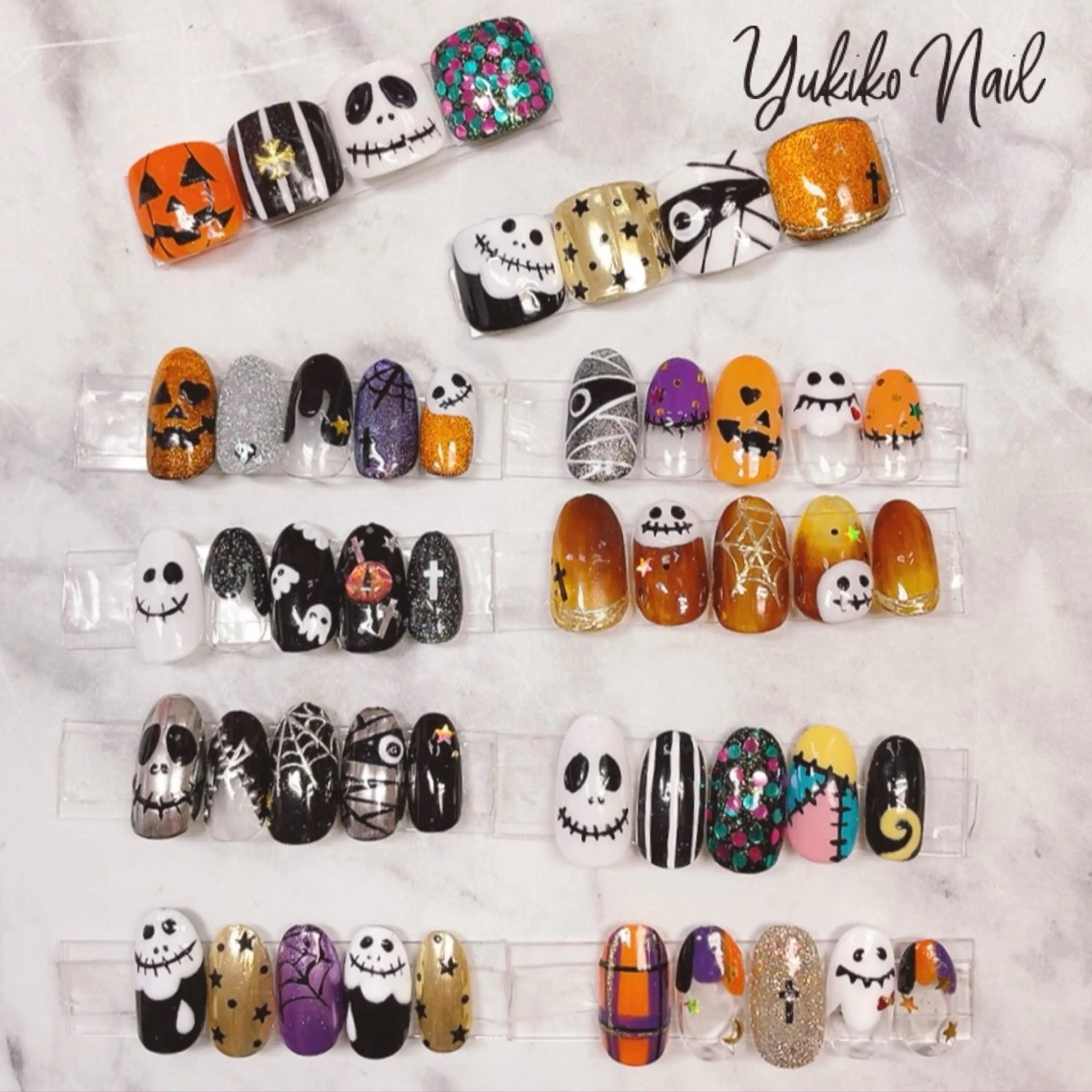 ネイル アートネイル フットネイル ハロウィン おそろいネイル ハンドネイル ユキコ ネイルのネイルデザイン