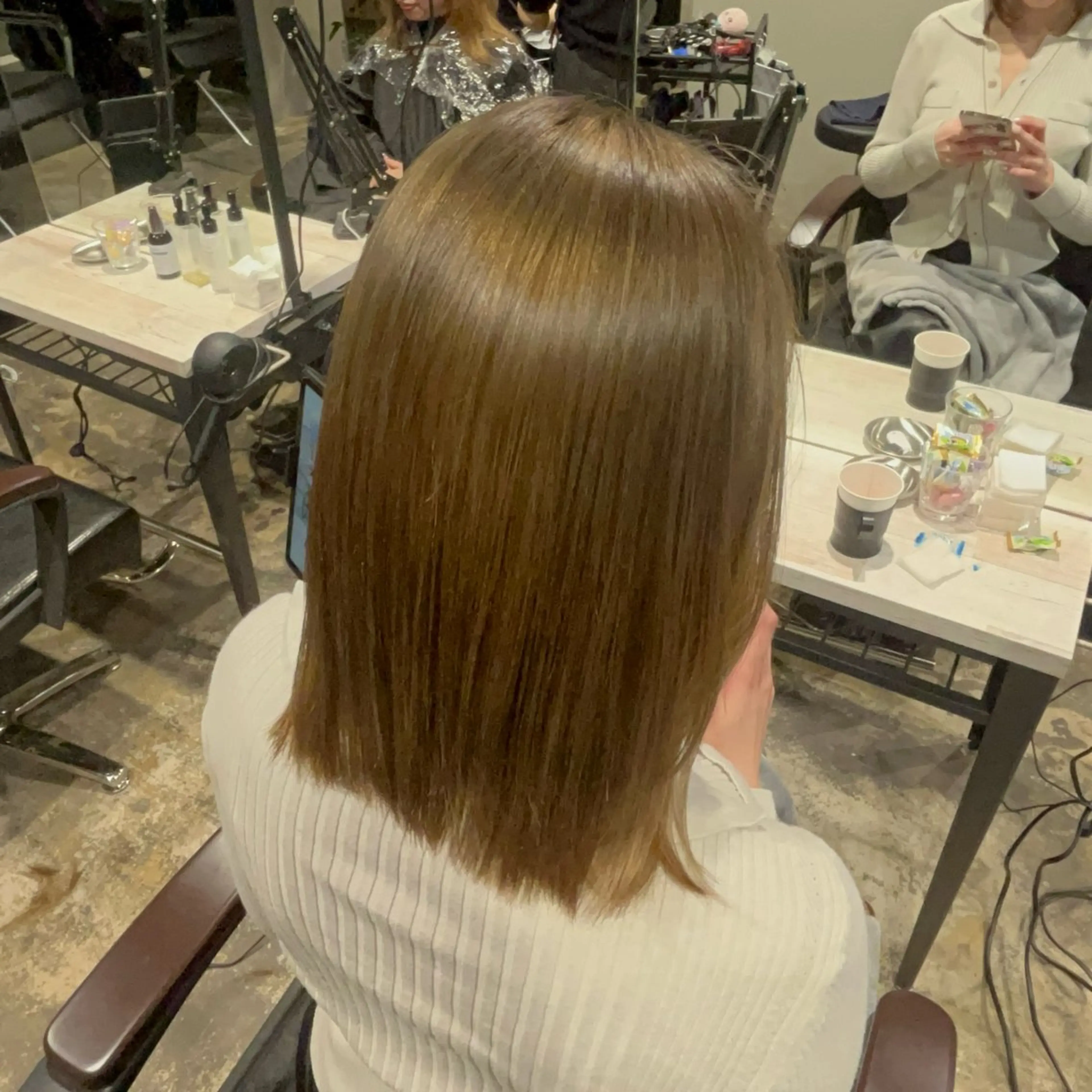 セミロング 渋谷ケアブリーチ ❤️‍🔥徳田空悟のヘアスタイル