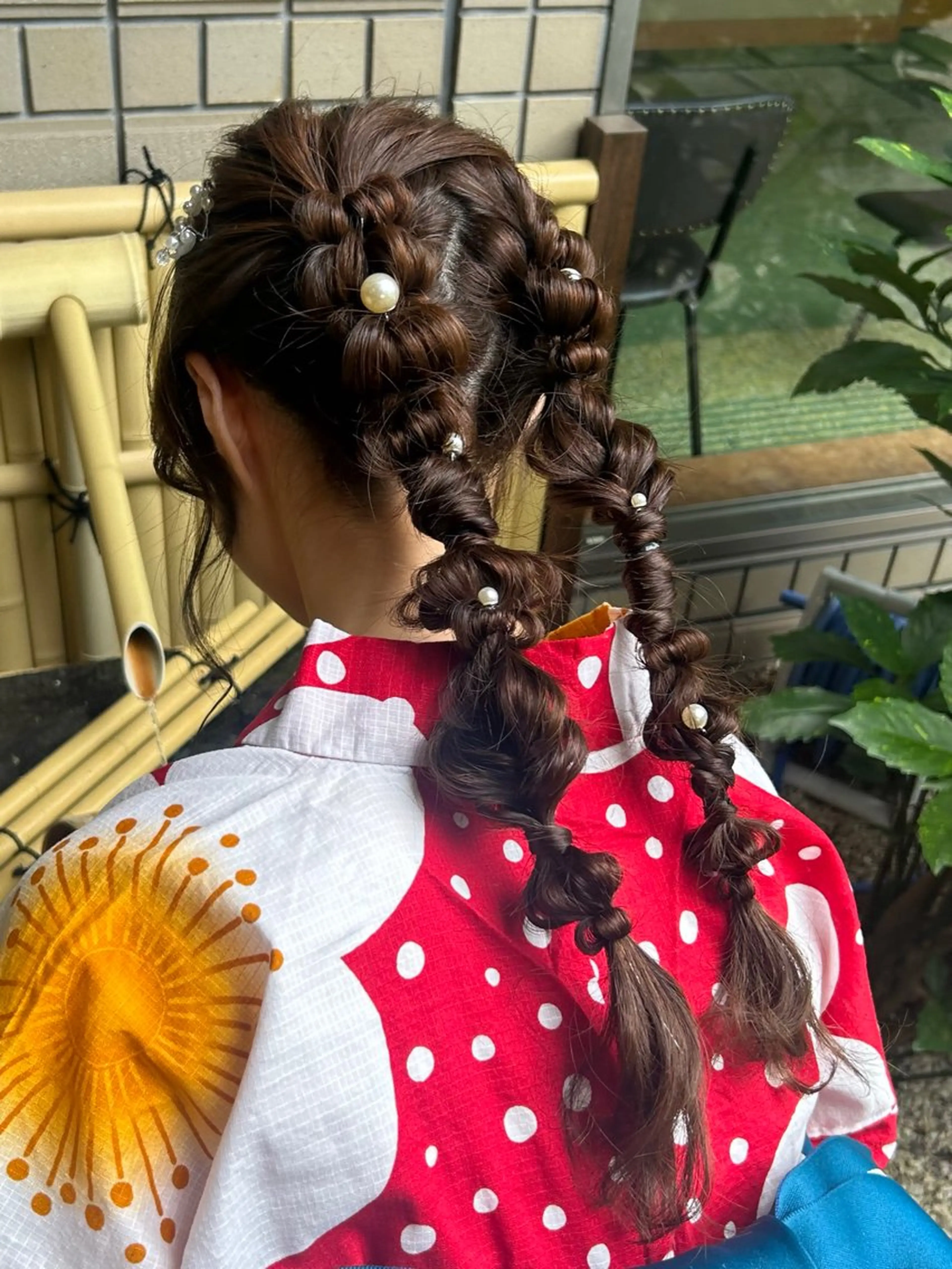 ロング ヘアアレンジ monaヘアアレンジ /ハイトーンのヘアスタイル