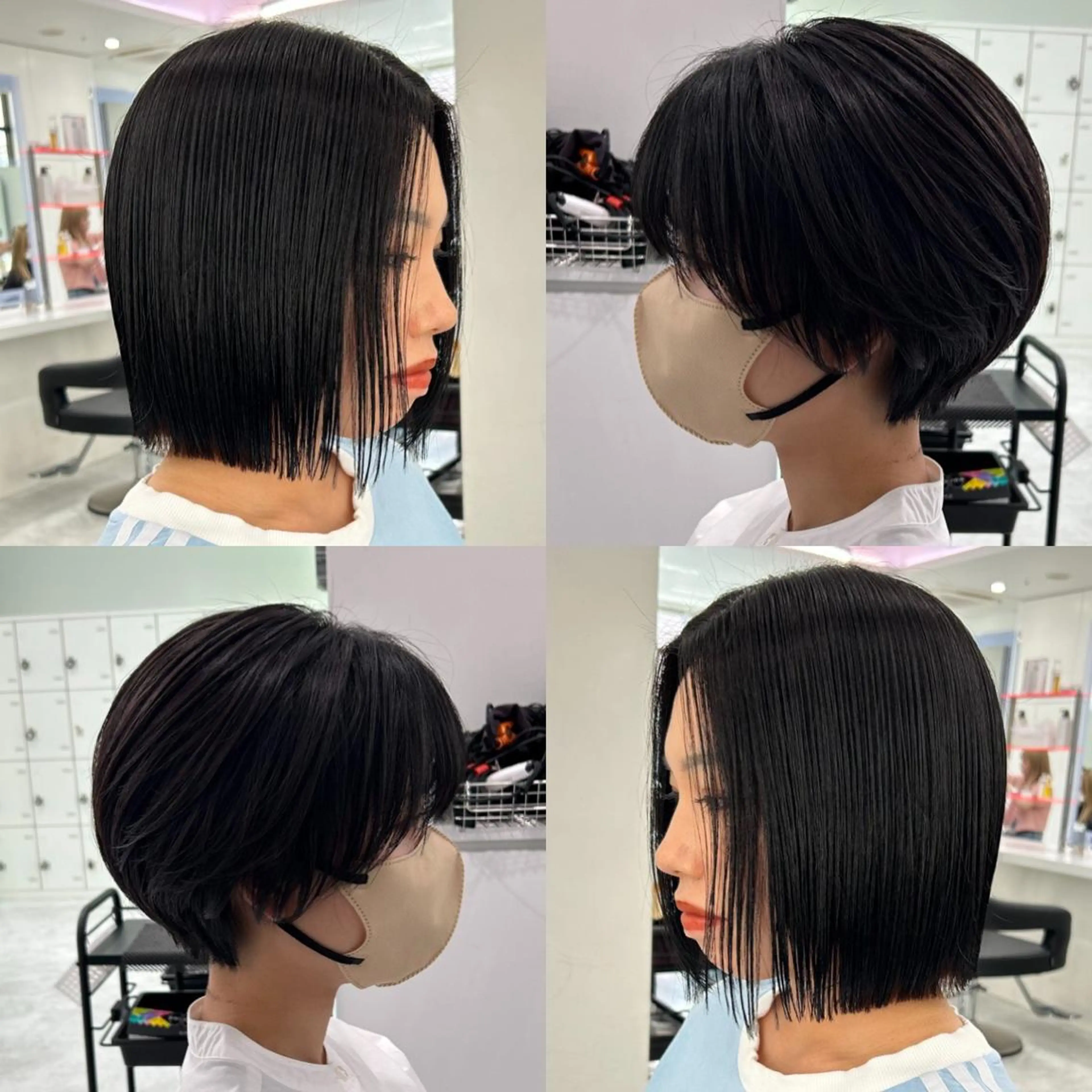 ショート ハンサムショート 丸みショート ボブ くびれヘア 学生 カット ヘッドスパ ヘアセット 💖透け感ベージュ KOTA💖のヘアスタイル