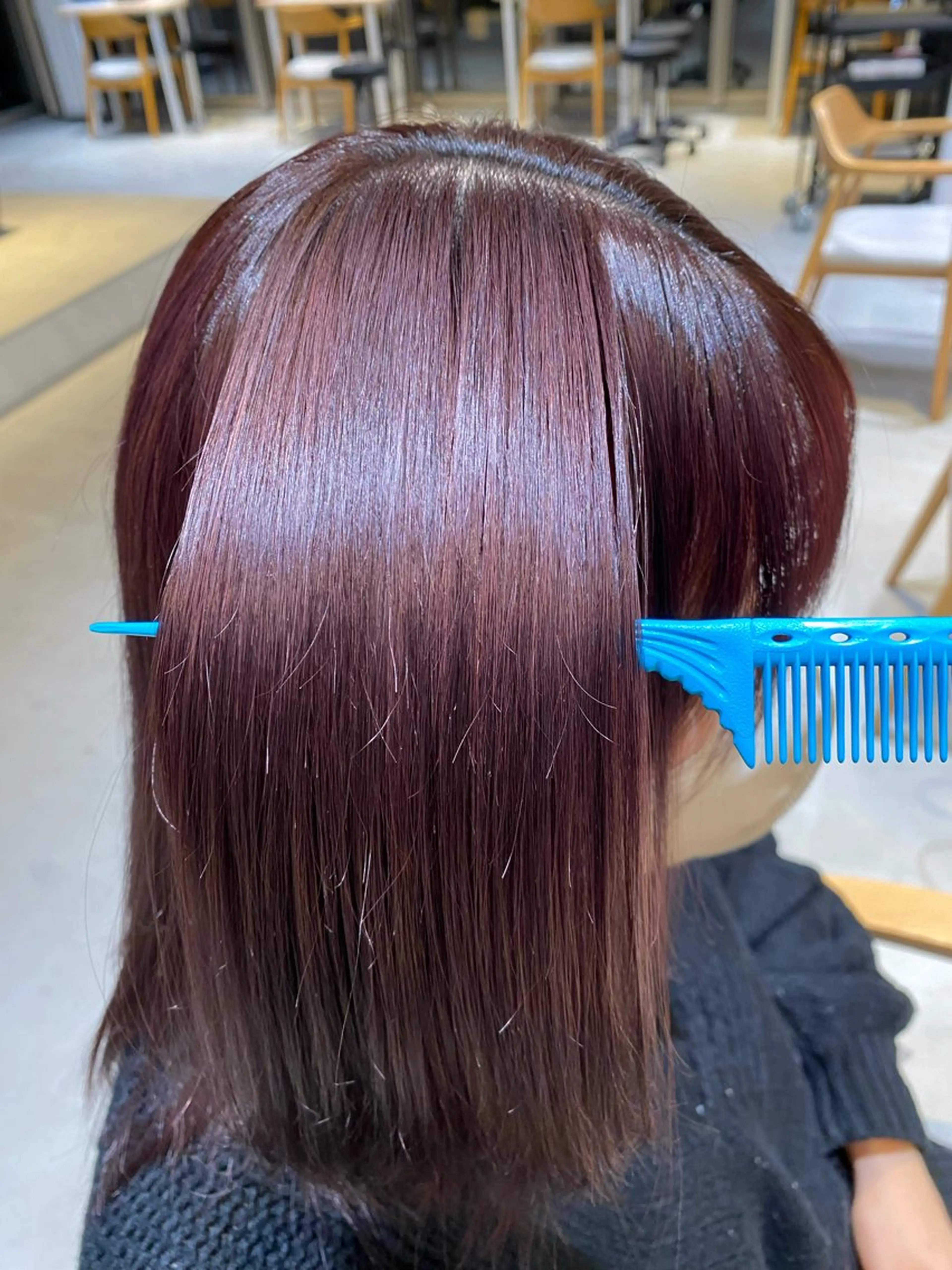 セミロング ヘアカラー AI　TOKYO hair 名古屋所属・波多野タケシ/ 縮毛矯正特化のヘアスタイル