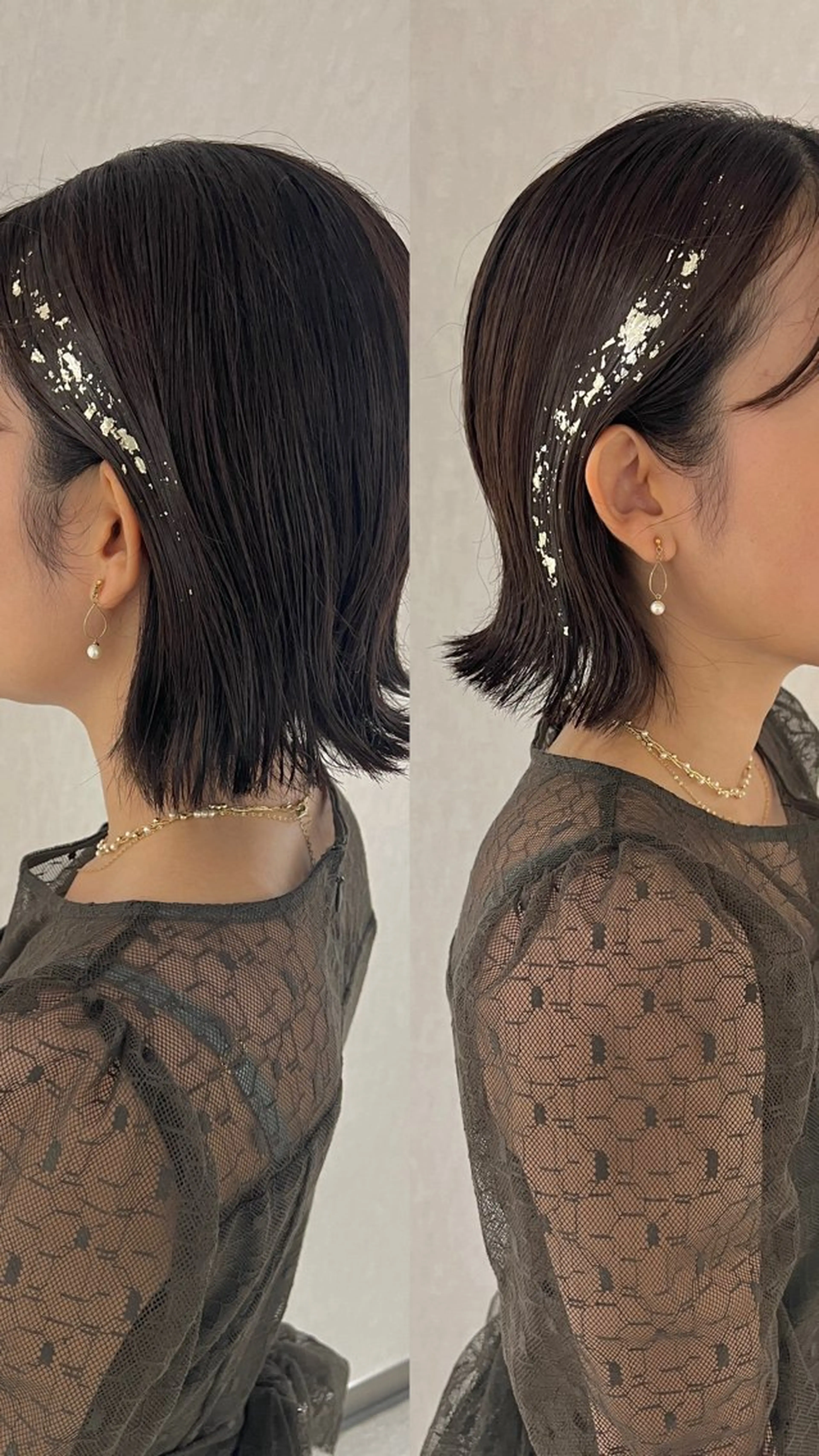 ミディアム ヘアアレンジ ボブ ヘアセット ノイシキ サキのヘアスタイル