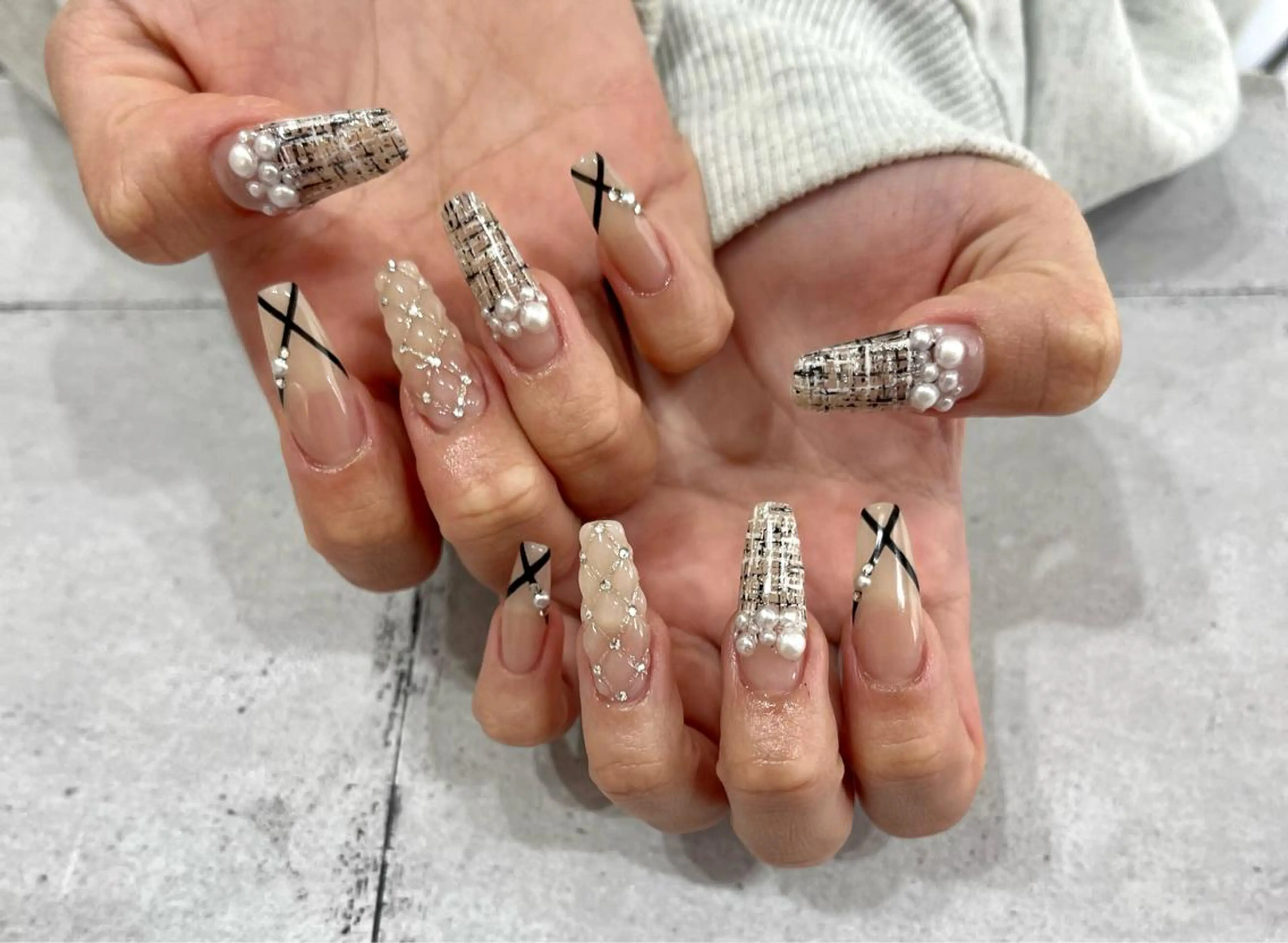 ネイル アートネイル 長さ出し Glück...所属・kohashi miwaのネイルデザイン