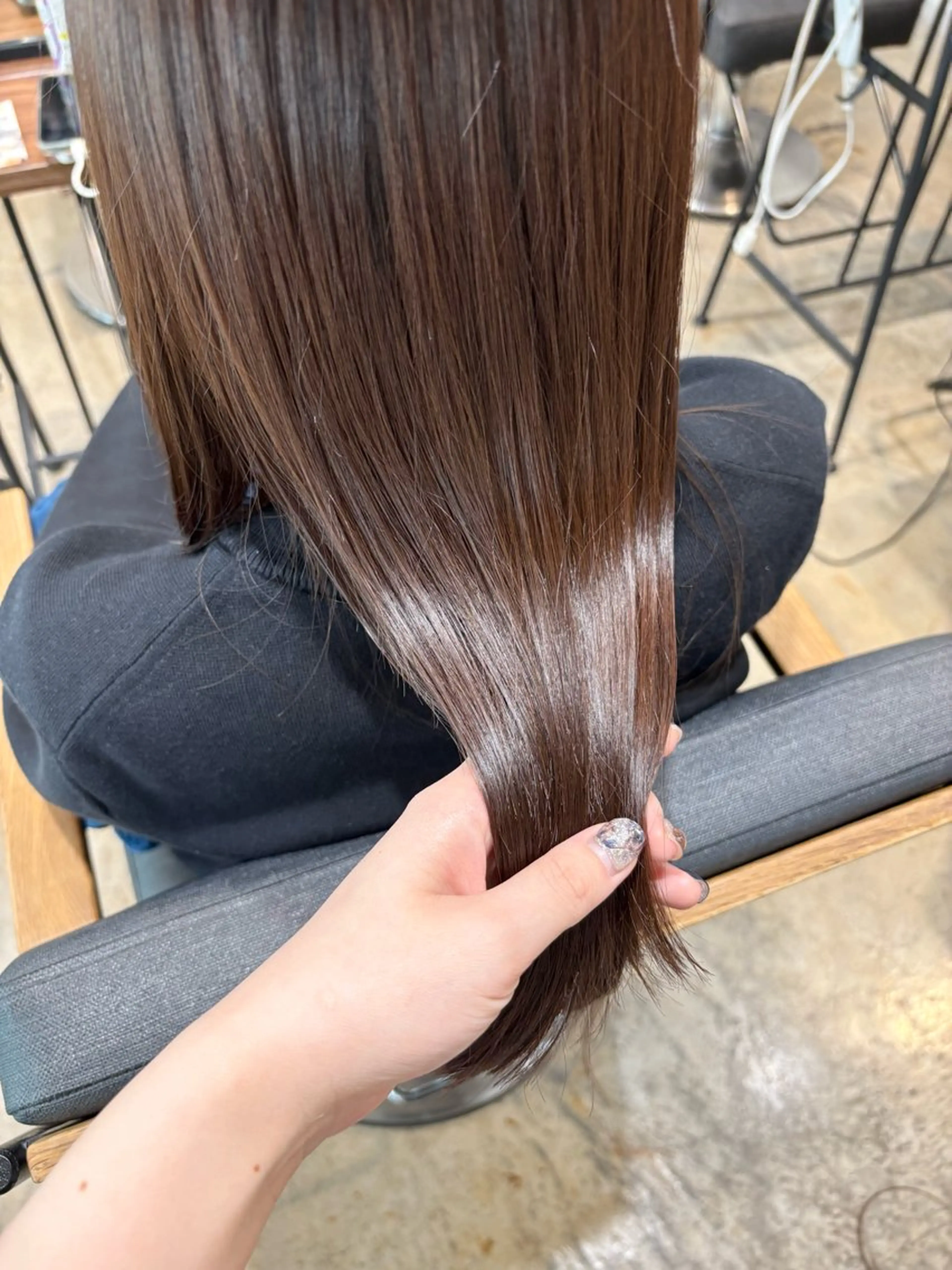 セミロング カラー ブラウンカラー ヘアカラー トリートメント 透明感カラー/ボブ /ショート/小由葵のヘアスタイル