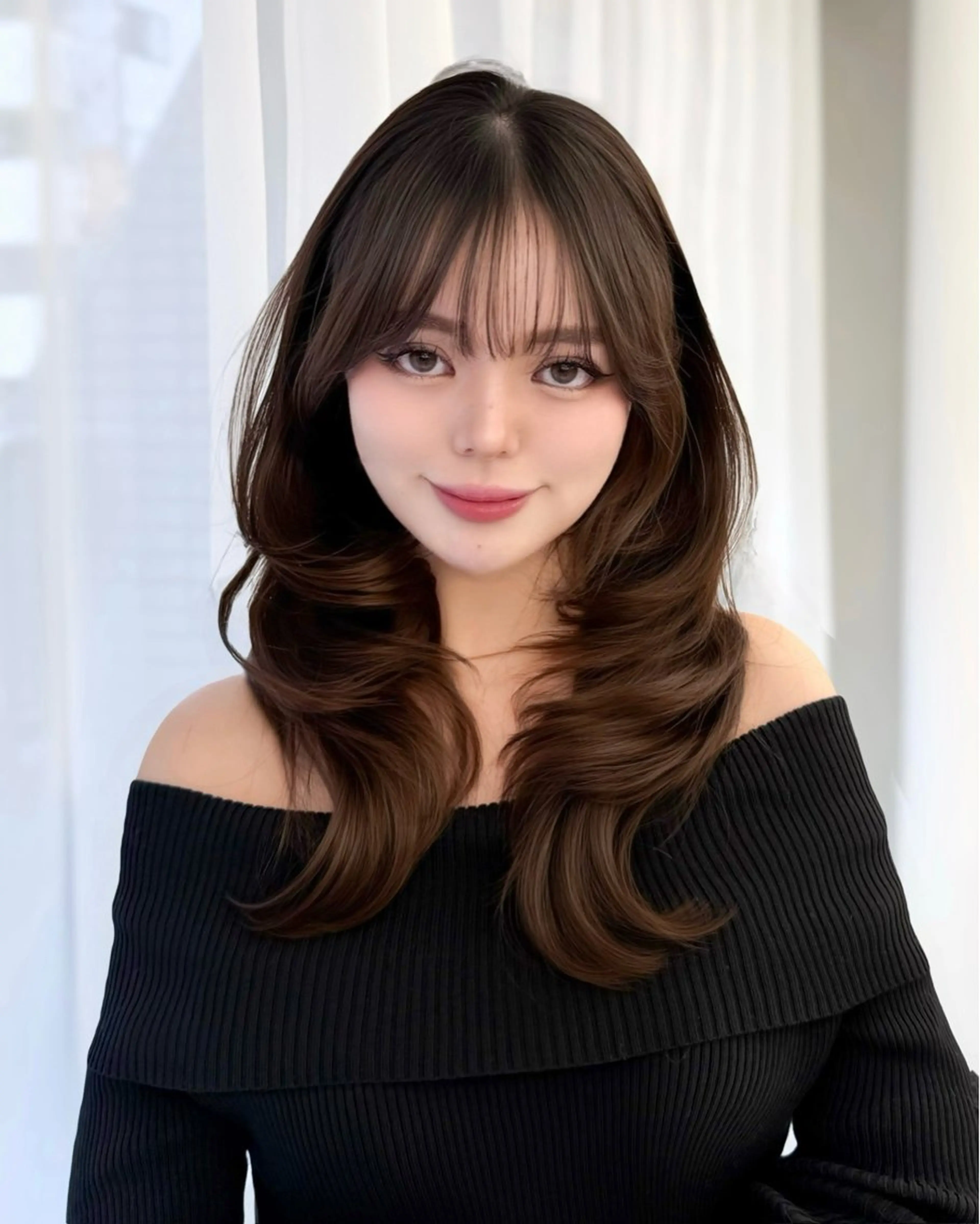 ロング カラー カット ヘアカラー トリートメント 韓国ヘア　紗希 🦋のヘアスタイル