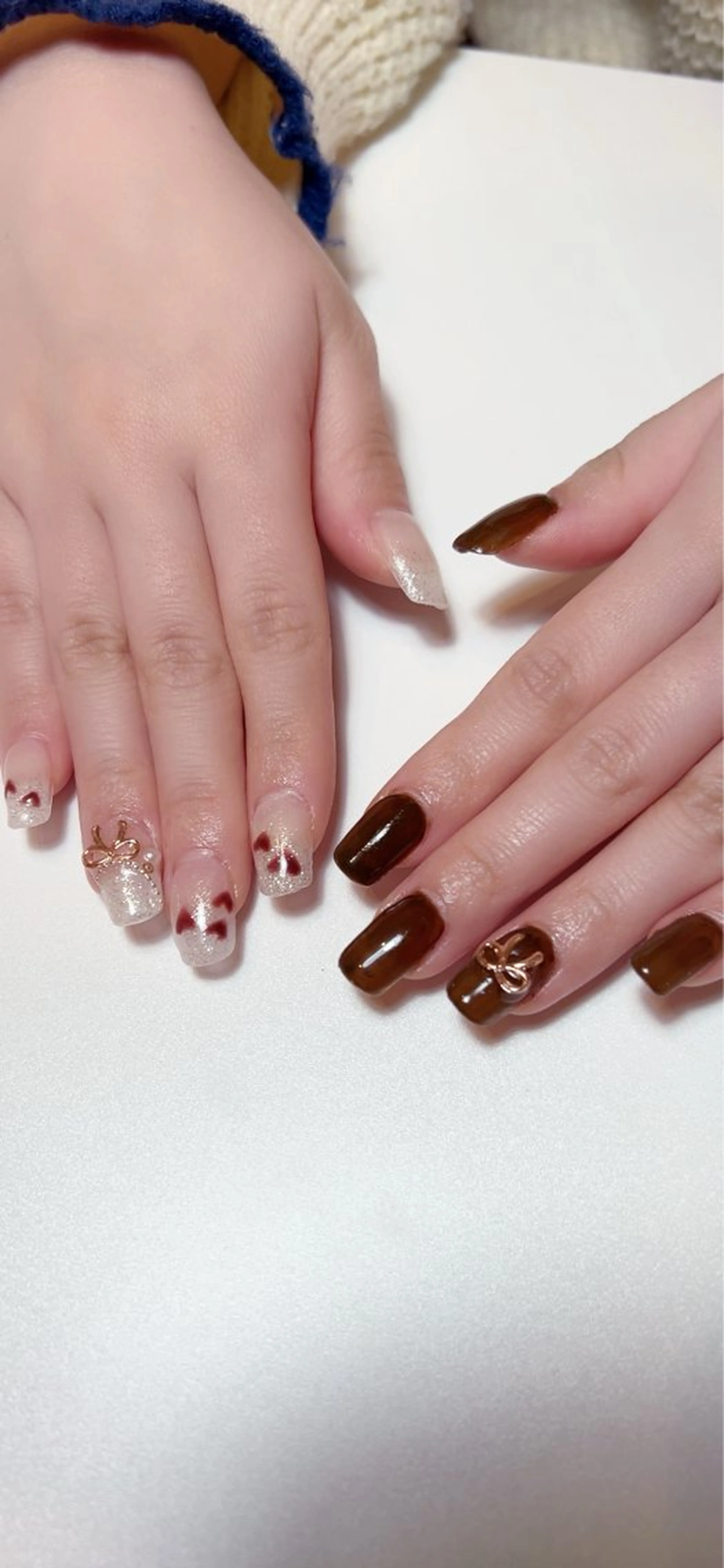 ネイル 長さ出し 持ち込み ハンドネイル Peach nail 🍑kaoriのネイルデザイン