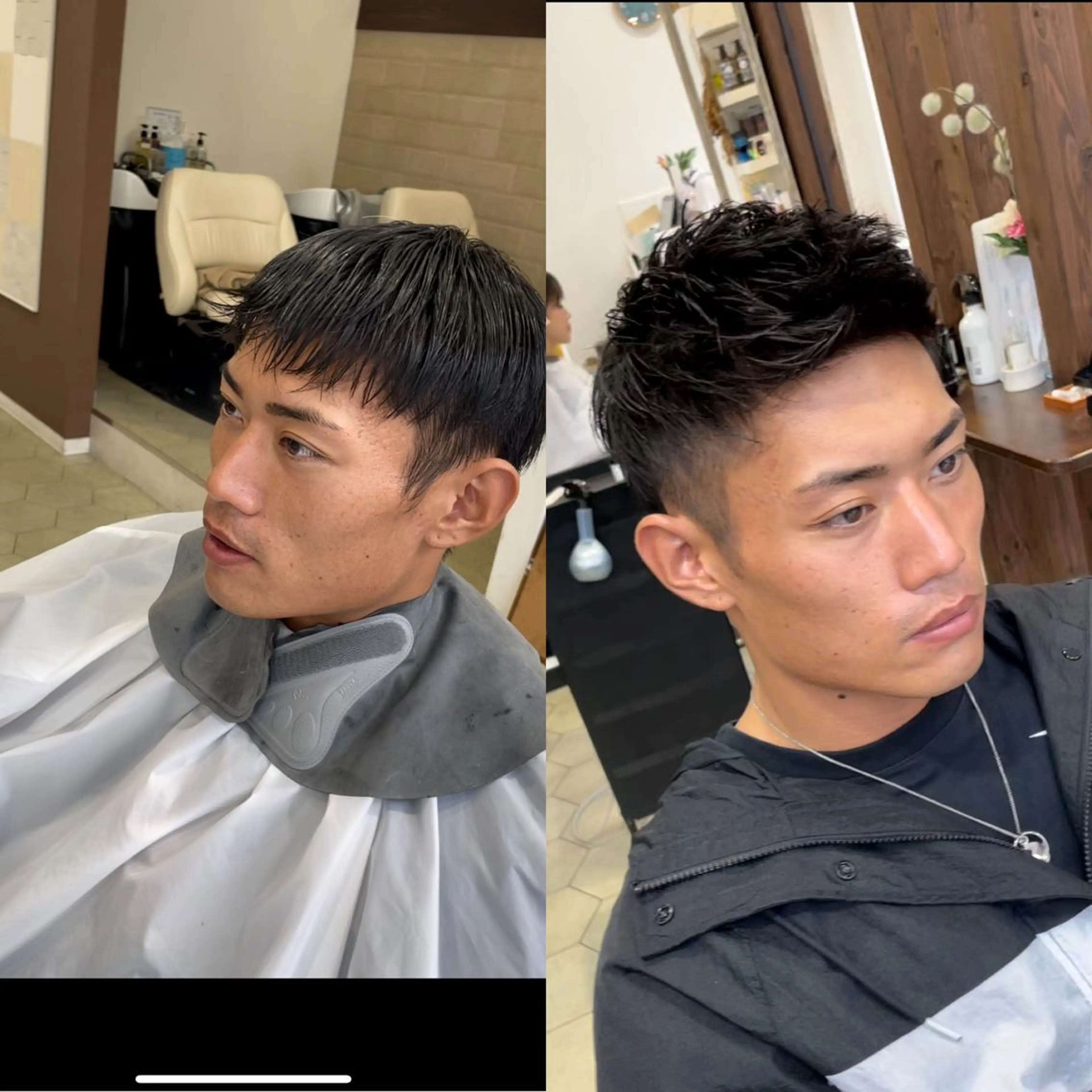 ショート メンズ フェードカット メンズメッシュ メンズパーマ スキンフェード カット share salon　SCENA所属・堤太志 メンズパーマ特化のヘアスタイル