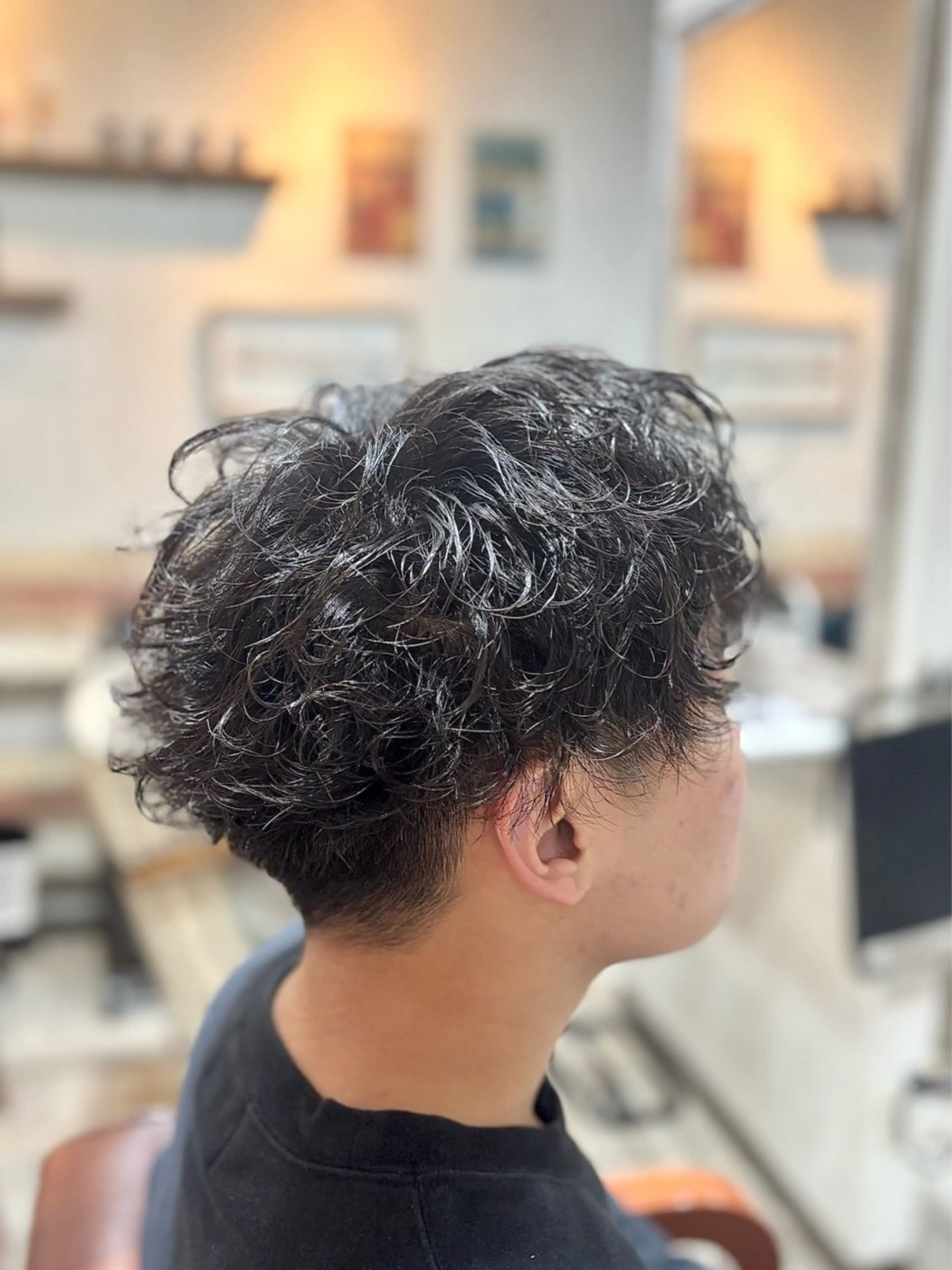 ショート パーマ メンズ カット パーマ 💥桜木町メンズ特化 💥ルキのヘアスタイル