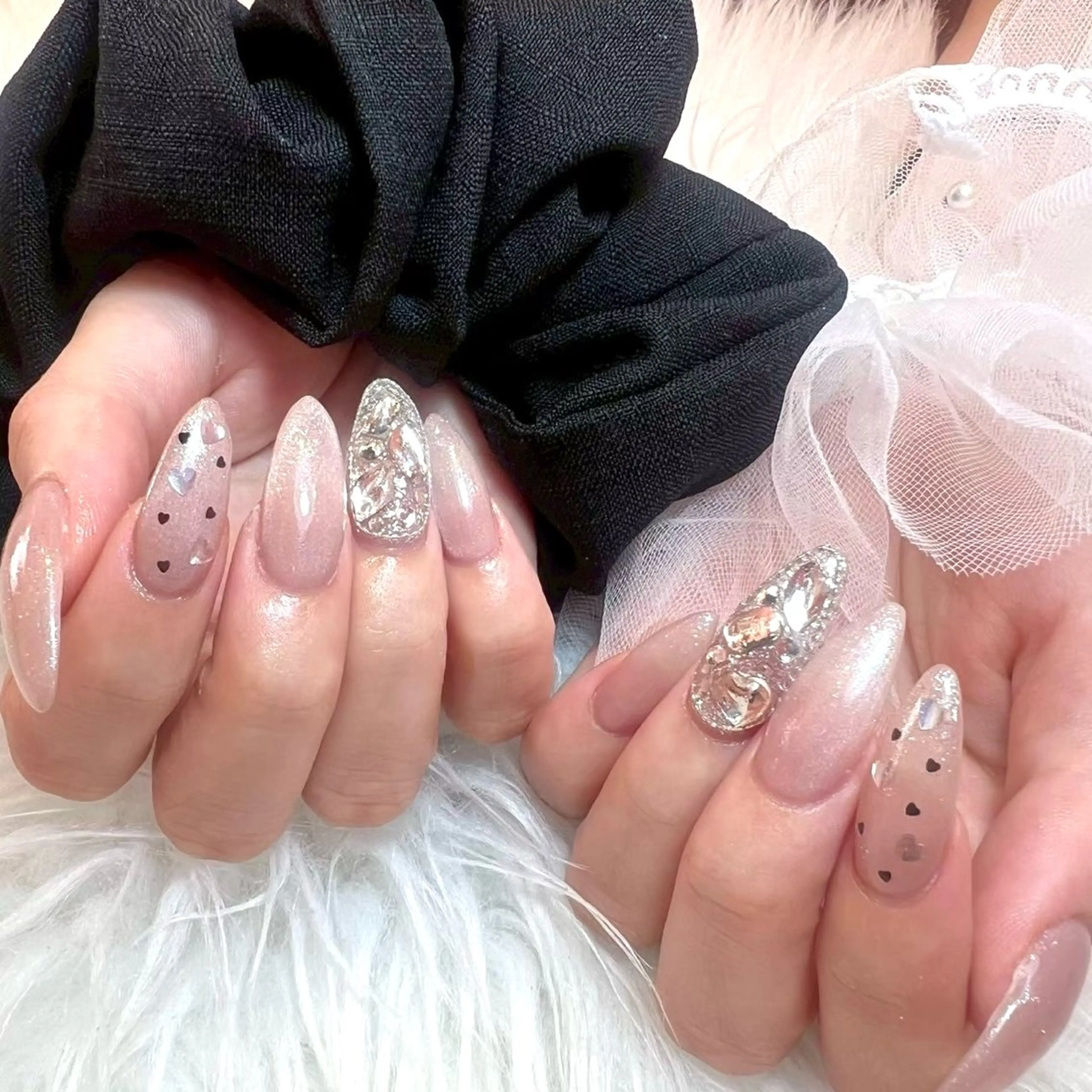 【60分オフあり】パーツデコ・ロング・ハードオフ別途《9色限定》🍒マグネットネイル🍒 #天王寺#阿倍野の写真