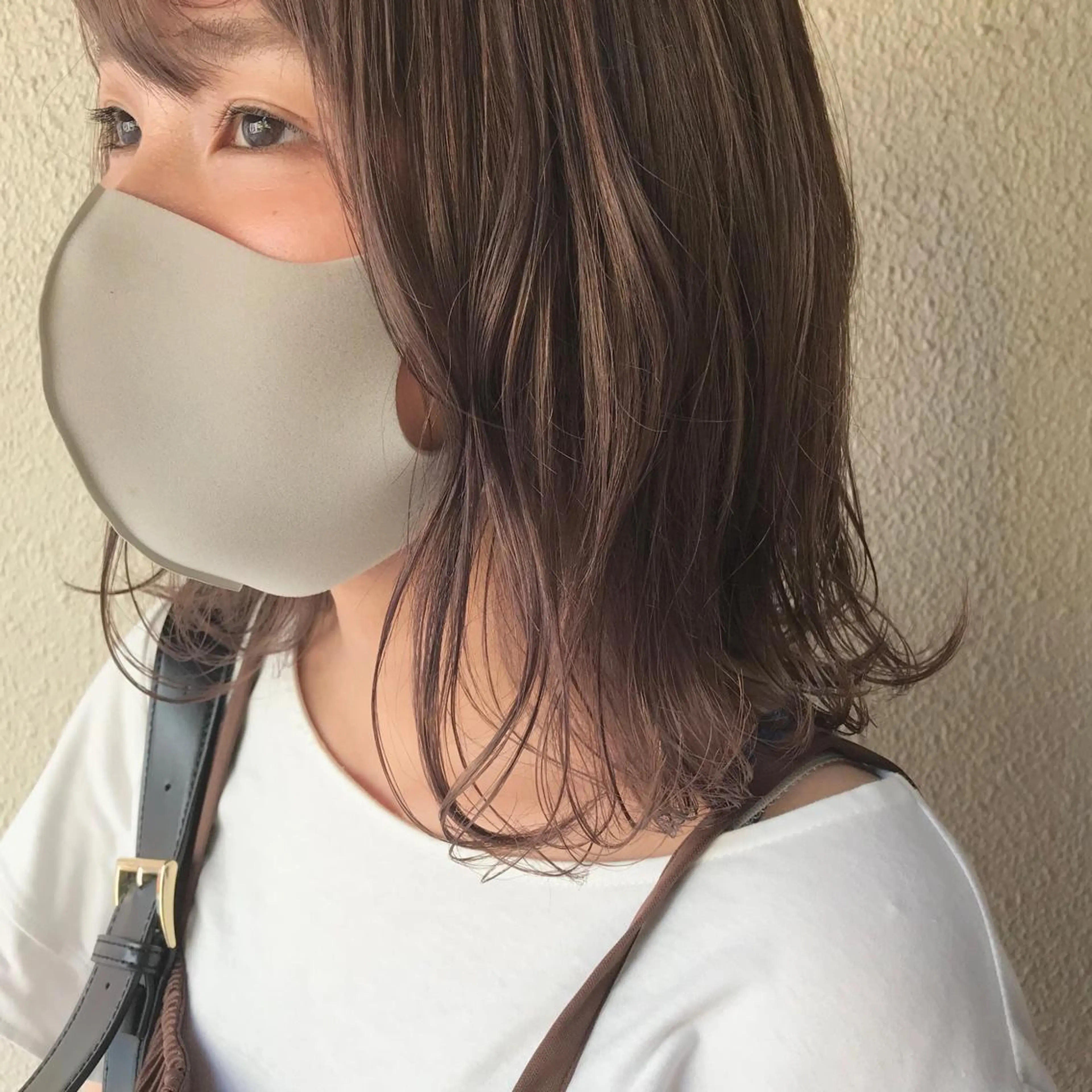 ミディアム ラベンダーベージュ カット ヘアカラー トリートメント 清水　ちひろ ✄トップスタイリストのヘアスタイル