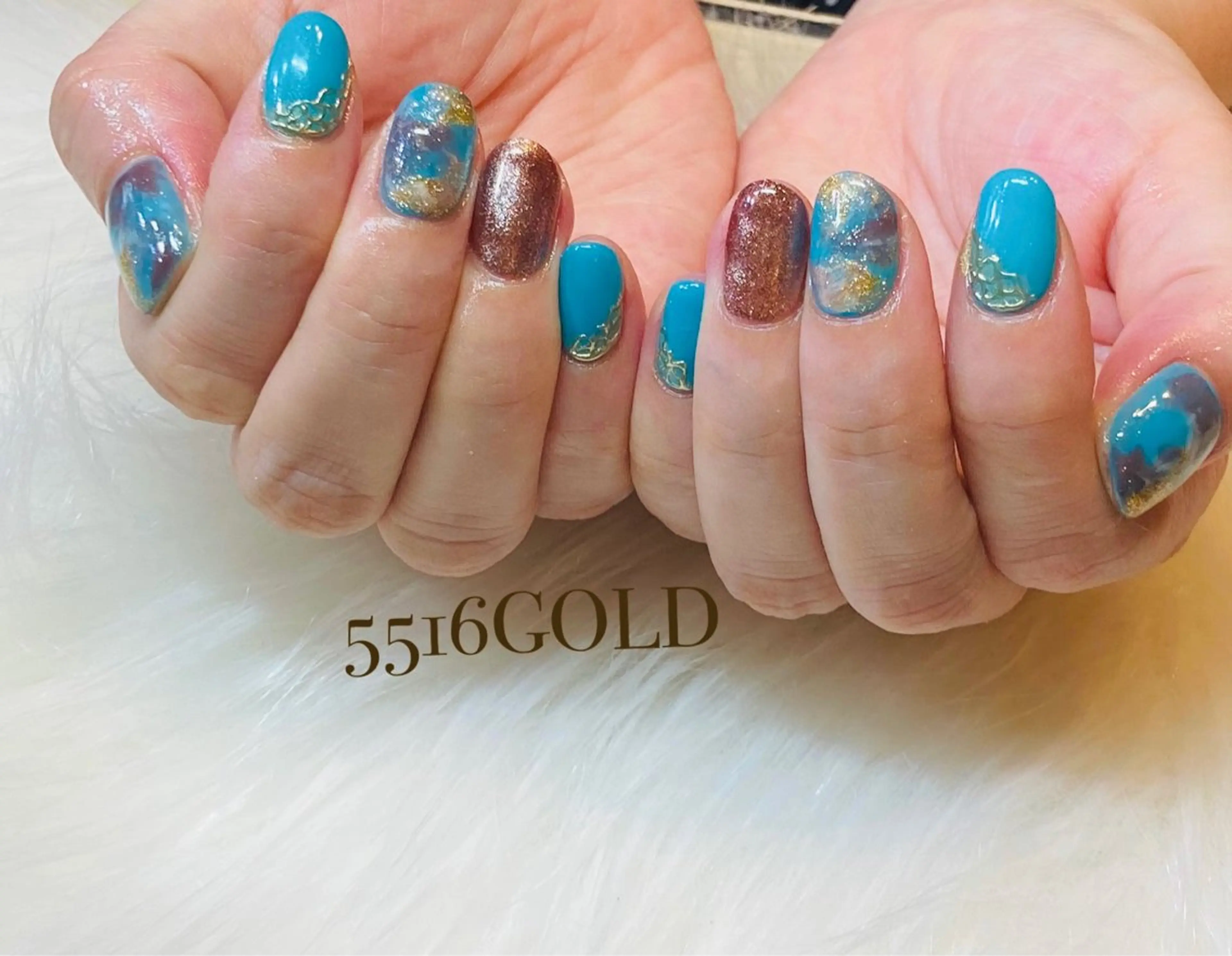 ネイル マグネットネイル ニュアンスネイル ショートネイル 💎5516 MACHIKOのネイルデザイン