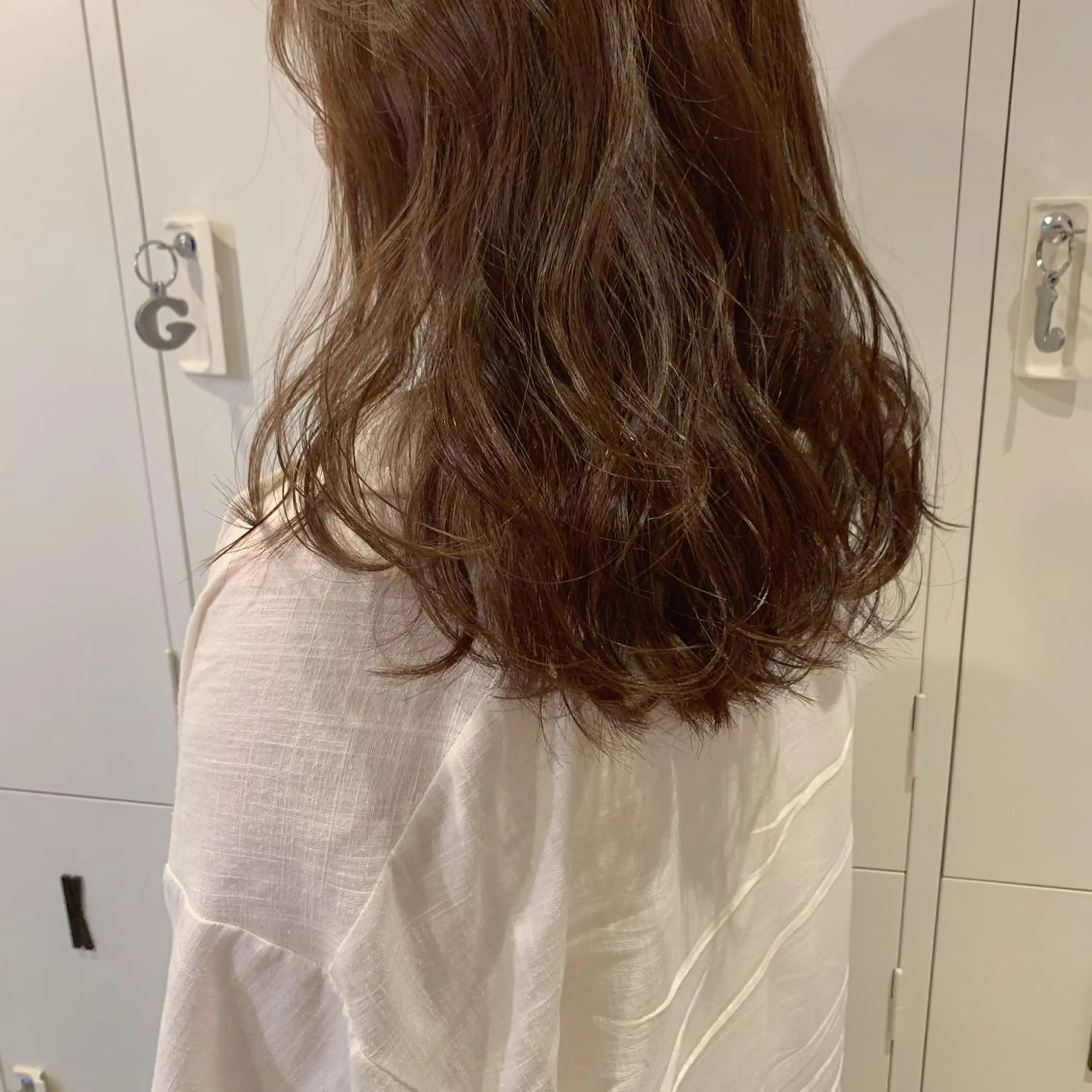 セミロング カラー ベージュカラー オレンジ オレンジベージュ ayano /トレンドヘアのヘアスタイル