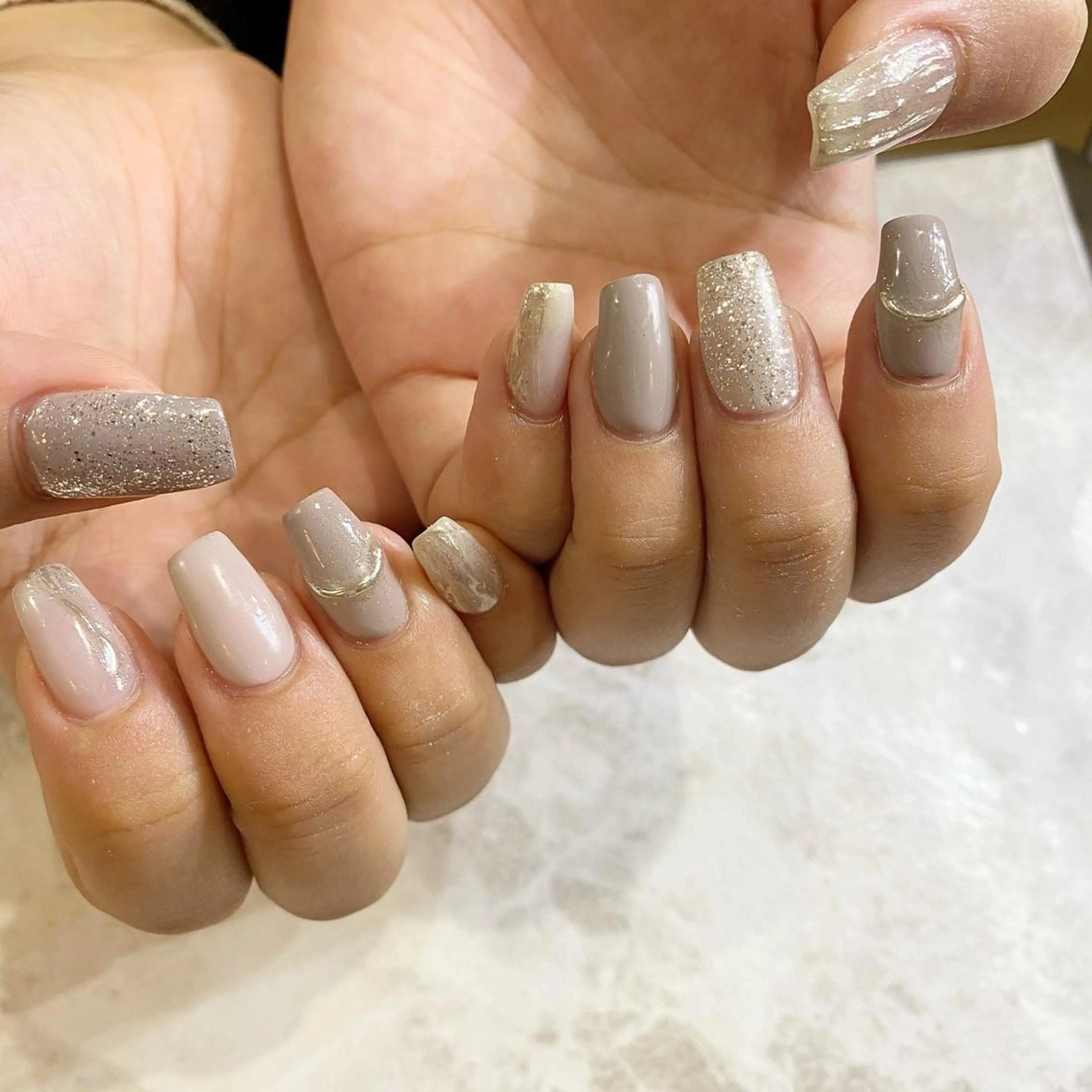ネイル ニュアンスネイル ぷっくりネイル ハンドネイル フットネイル nail salon mieux(ミュー)のネイルデザイン